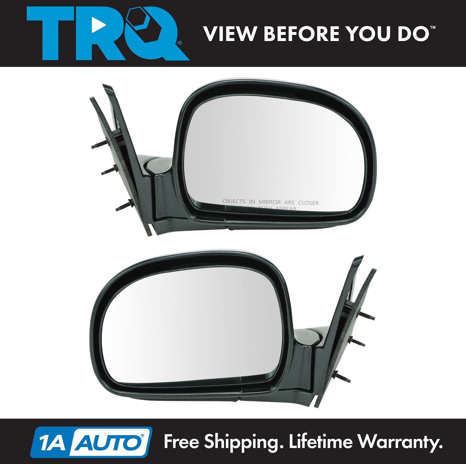 1994-1998 GMC S-15 Chevy S10 Hombre Manual Mirror PAIR