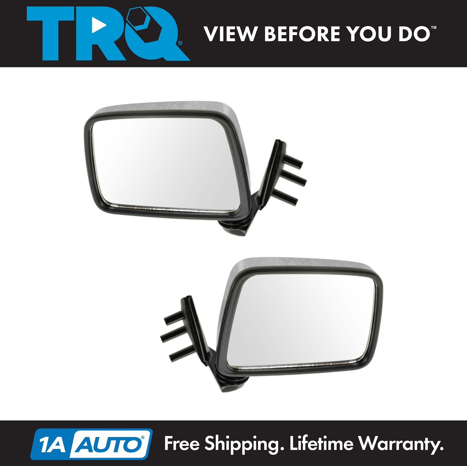 <b>2 Piece Manual Chrome Mirror Set</b>