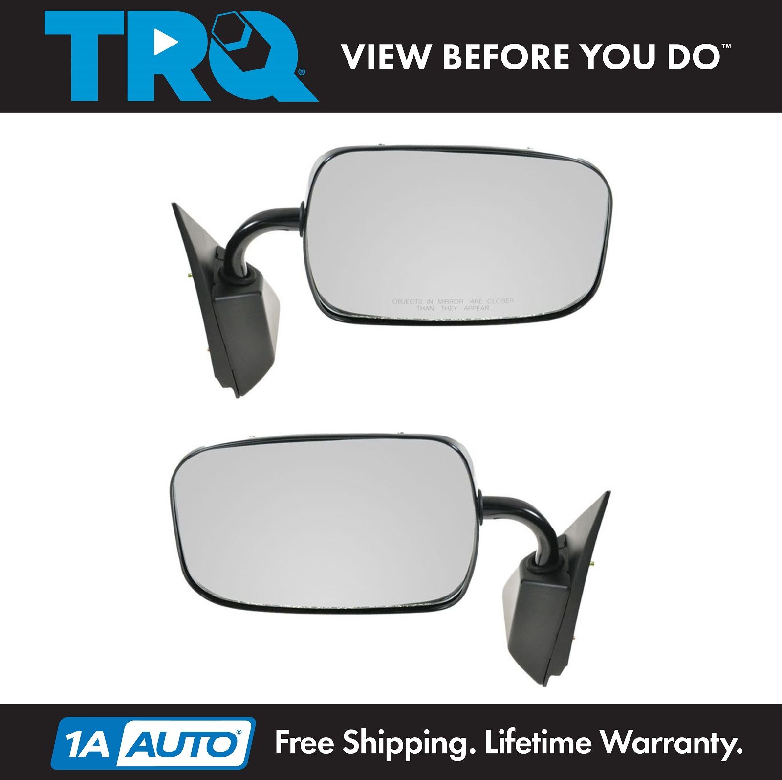 1993 93 Chevy 1500 Truck Manual Mirrors Pair NEW