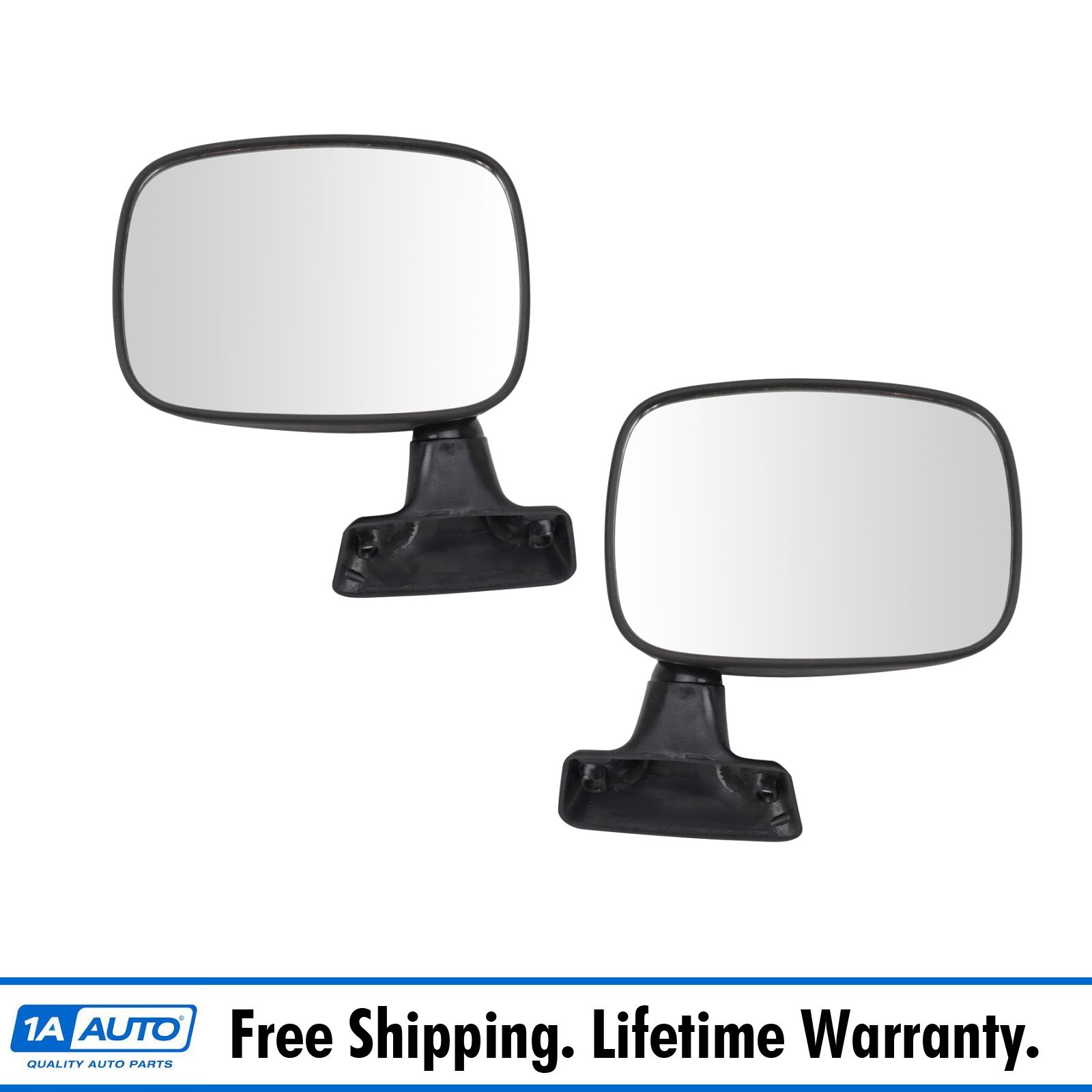 Black Manual Mirrors Left LH & Right RH Pair Set for 7983 Toyota Pickup Truck eBay