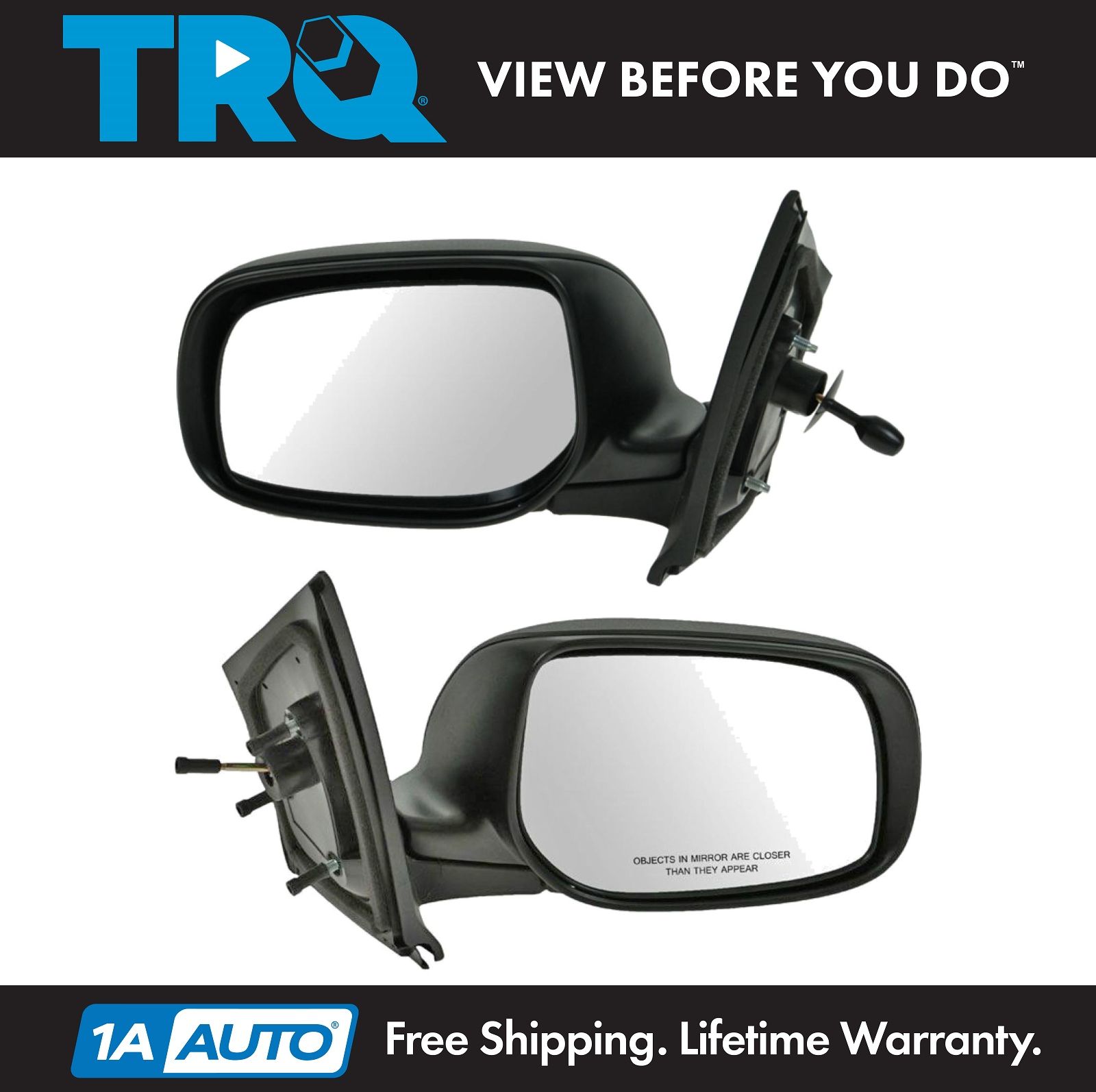 for 2007 2011 Toyota Yaris Hatchback RH Passenger Right Mirror Manual Smooth