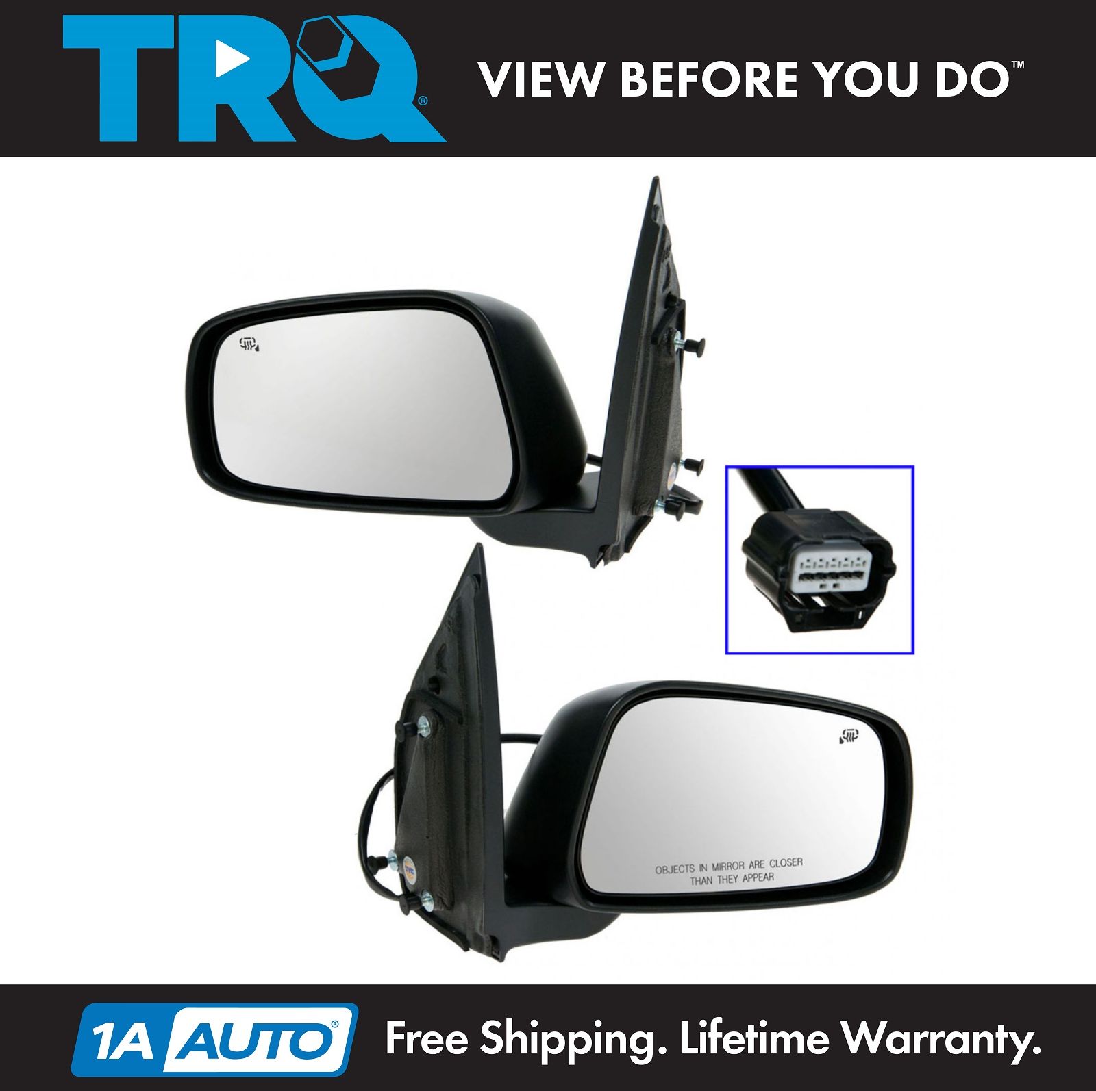 TRQ Mirrors Power Heated Smooth Left & Right Pair Set for Nissan Frontier Xterra eBay