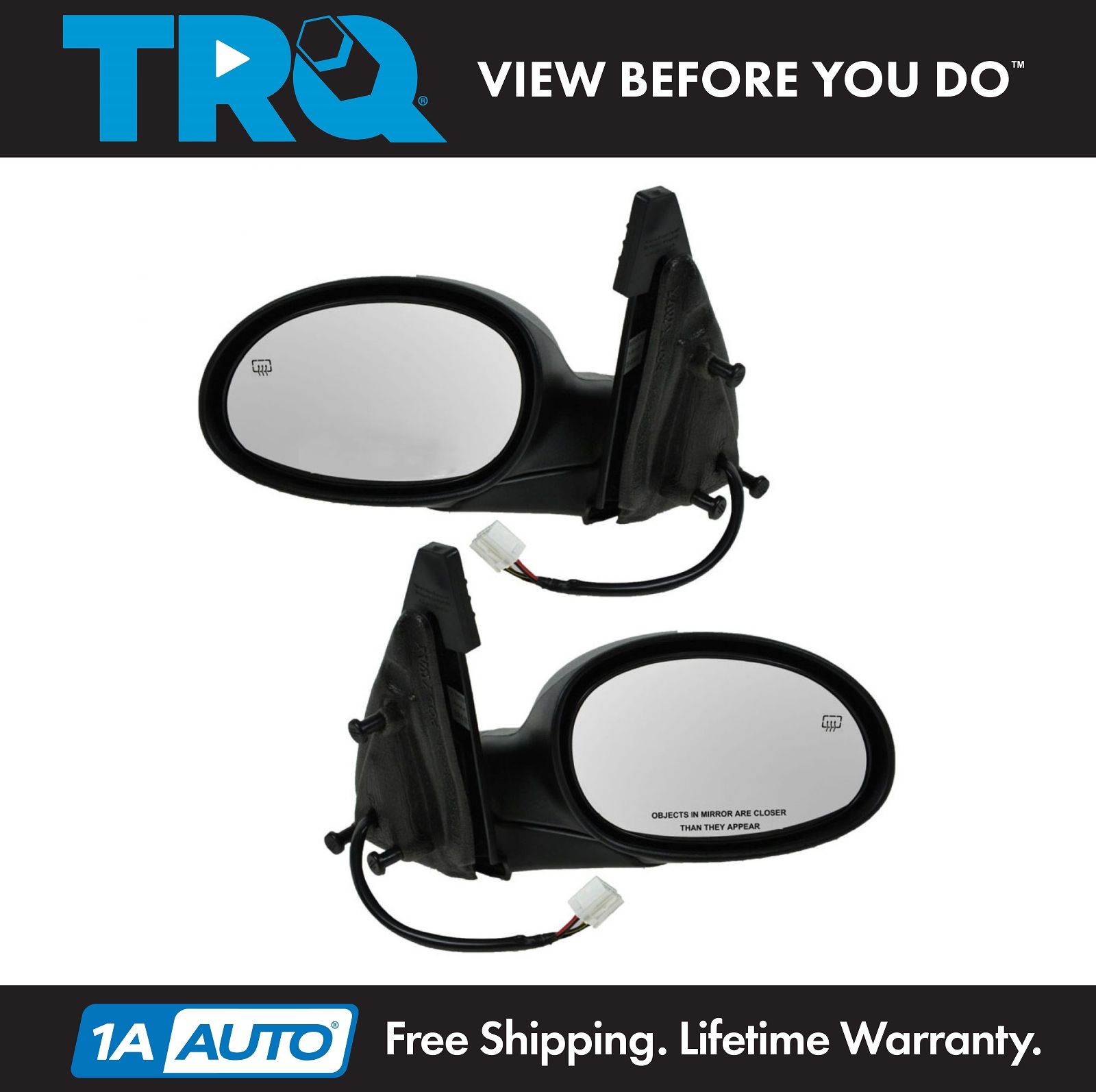 Heated Power Side Mirrors Left & Right Pair Set LH RH for 0103 PT