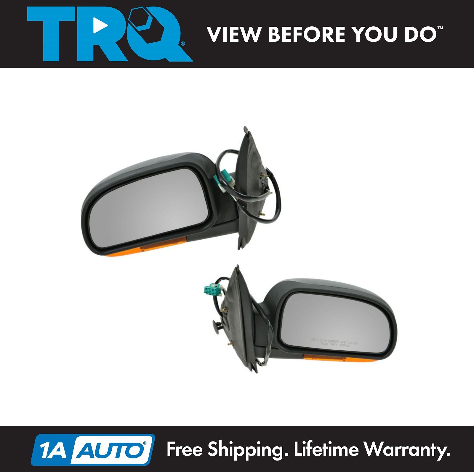 Power Heated Side View Mirror Glass Left Hand Driver LH for Trailblazer Envoy