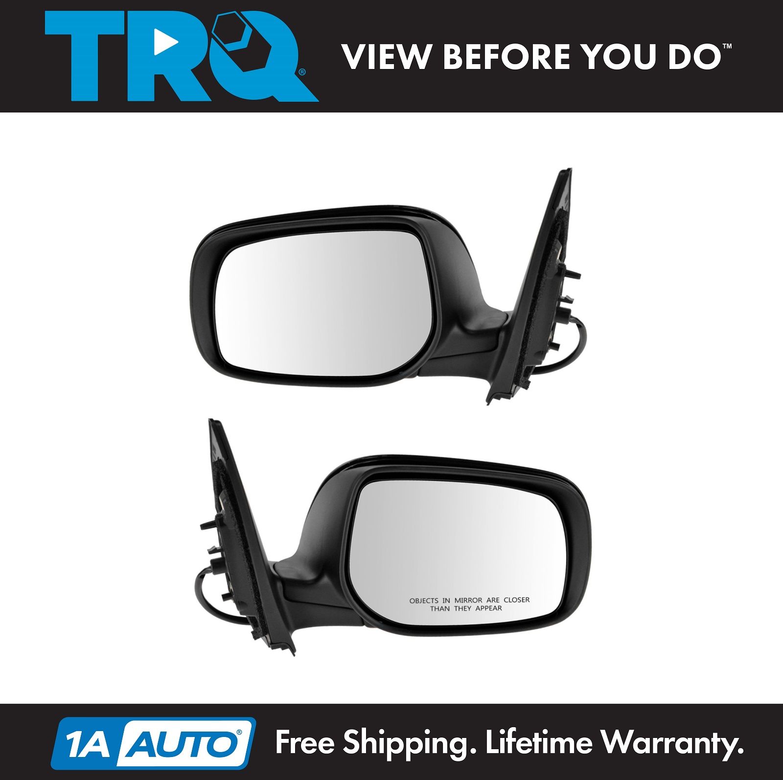 <b>2 Piece Power Gloss Black Mirror Set</b>