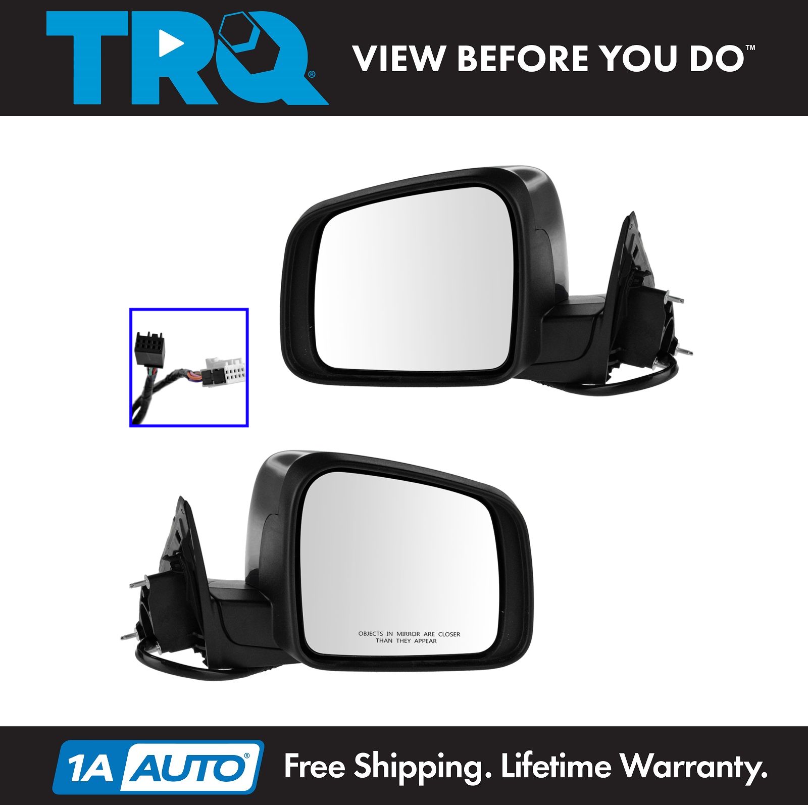 Power Heated Mirror Driver Side Left LH for 11-18 Jeep Grand Cherokee