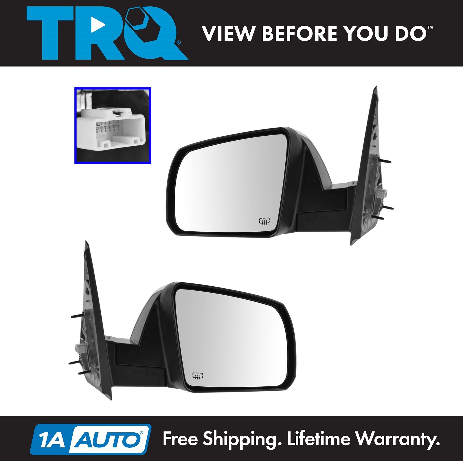 For 14-15 Tundra Pickup Truck Power Heat Chrome Folding Mirror Right Passenger