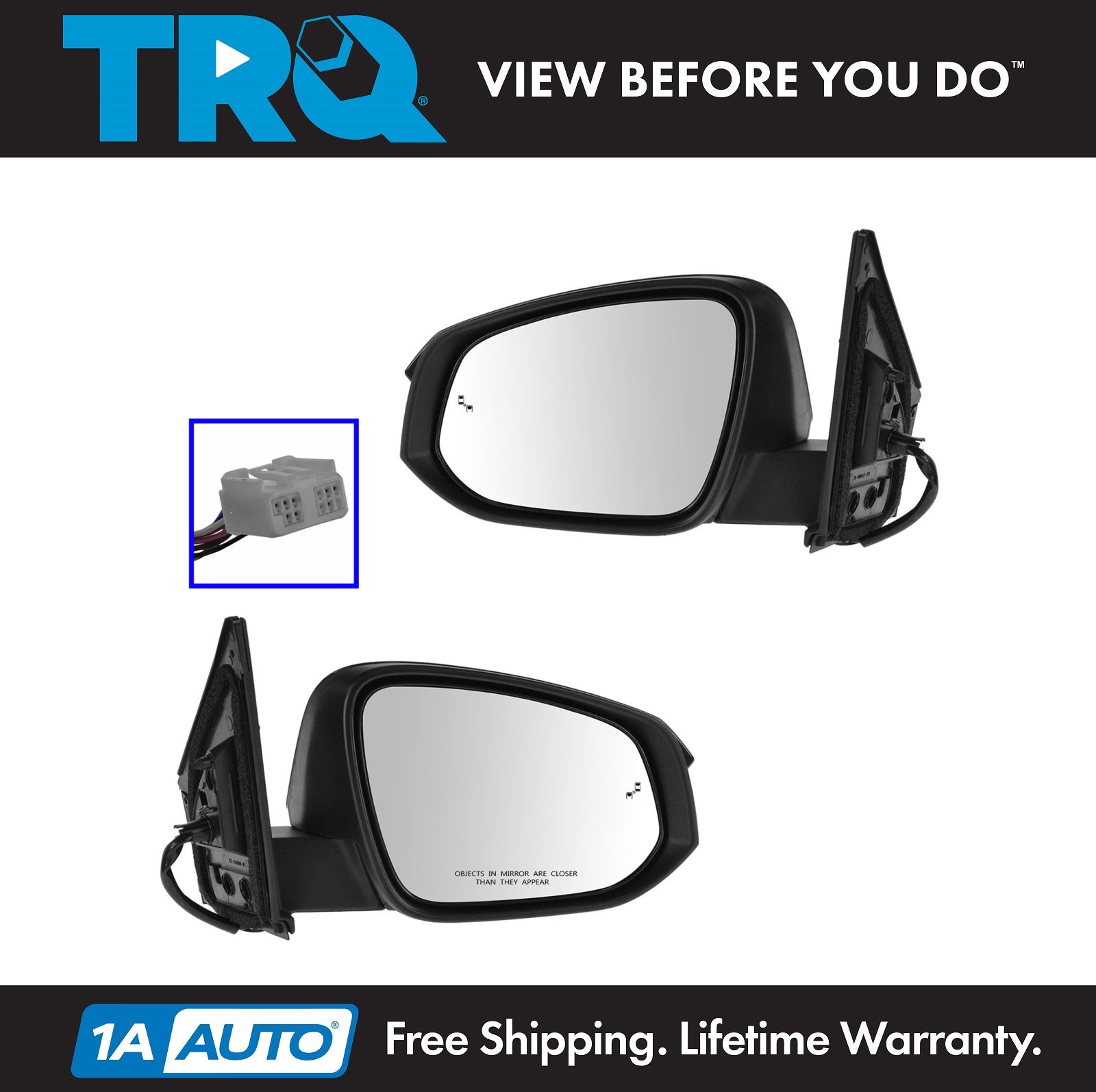 Mirror Driver Power Heated Signal Right Left Set Pair for 13-14 Altima Sedan