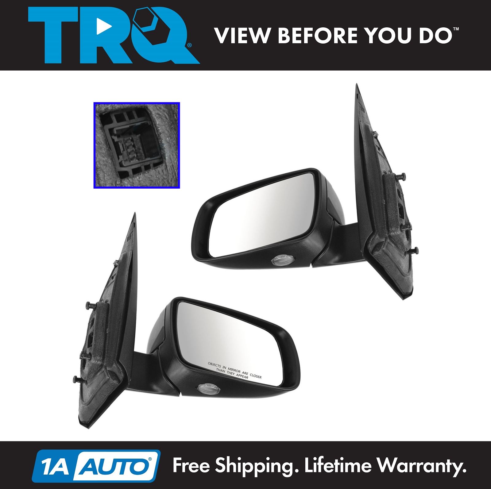 Fits Ford Five Hundred Replacement Passenger Side Power View Mirror Limited Heated, Foldaway