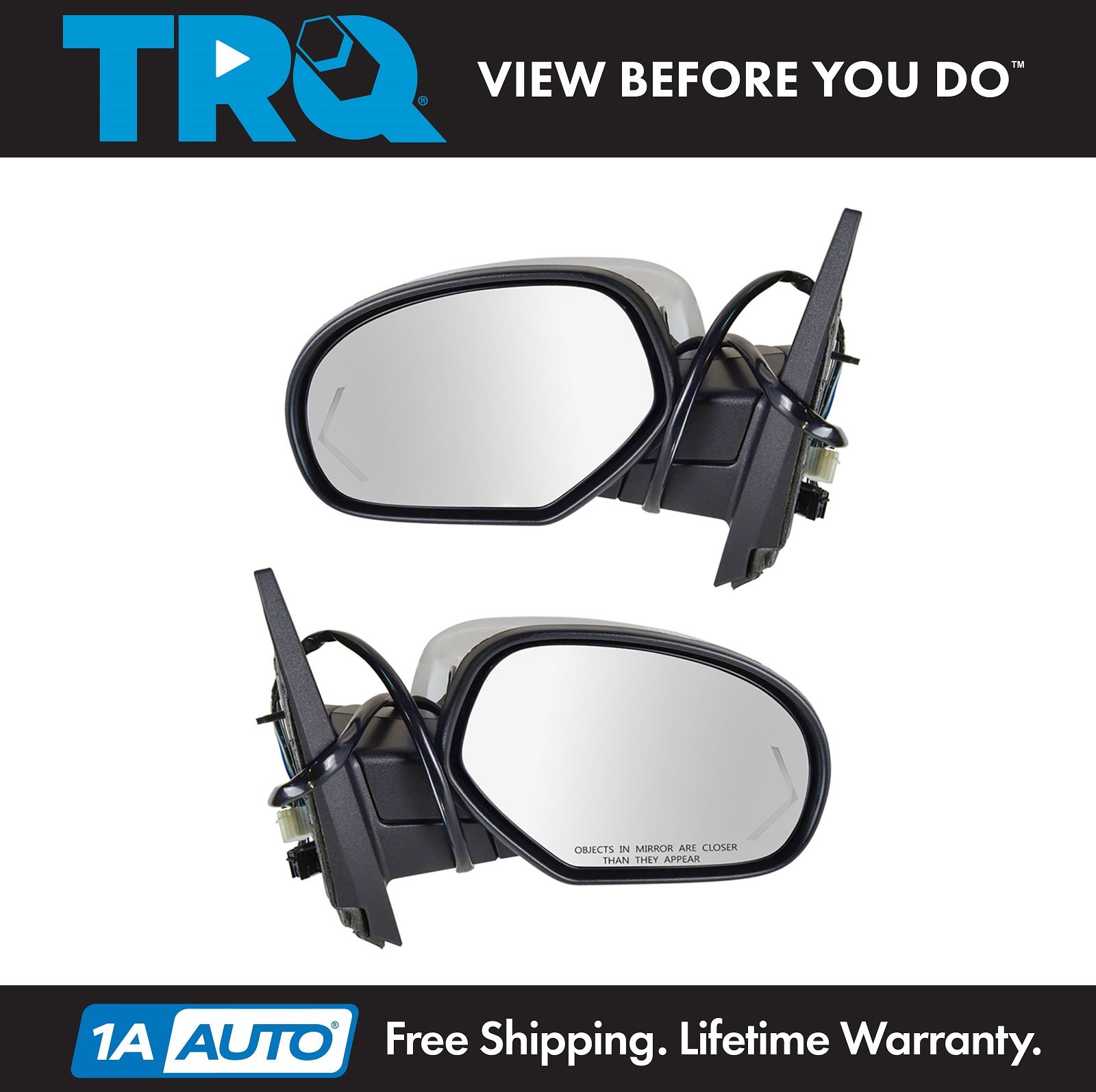 11-12 Grand Cherokee Power Heat Manual Fold Door Mirror Left Right Side SET PAIR