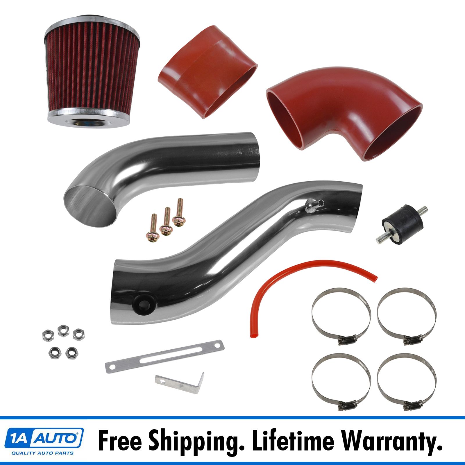 RED COLD AIR INTAKE KIT+DRY FILTER FOR DODGE 05-10 CHARGER MAGNUM 3.5L V6