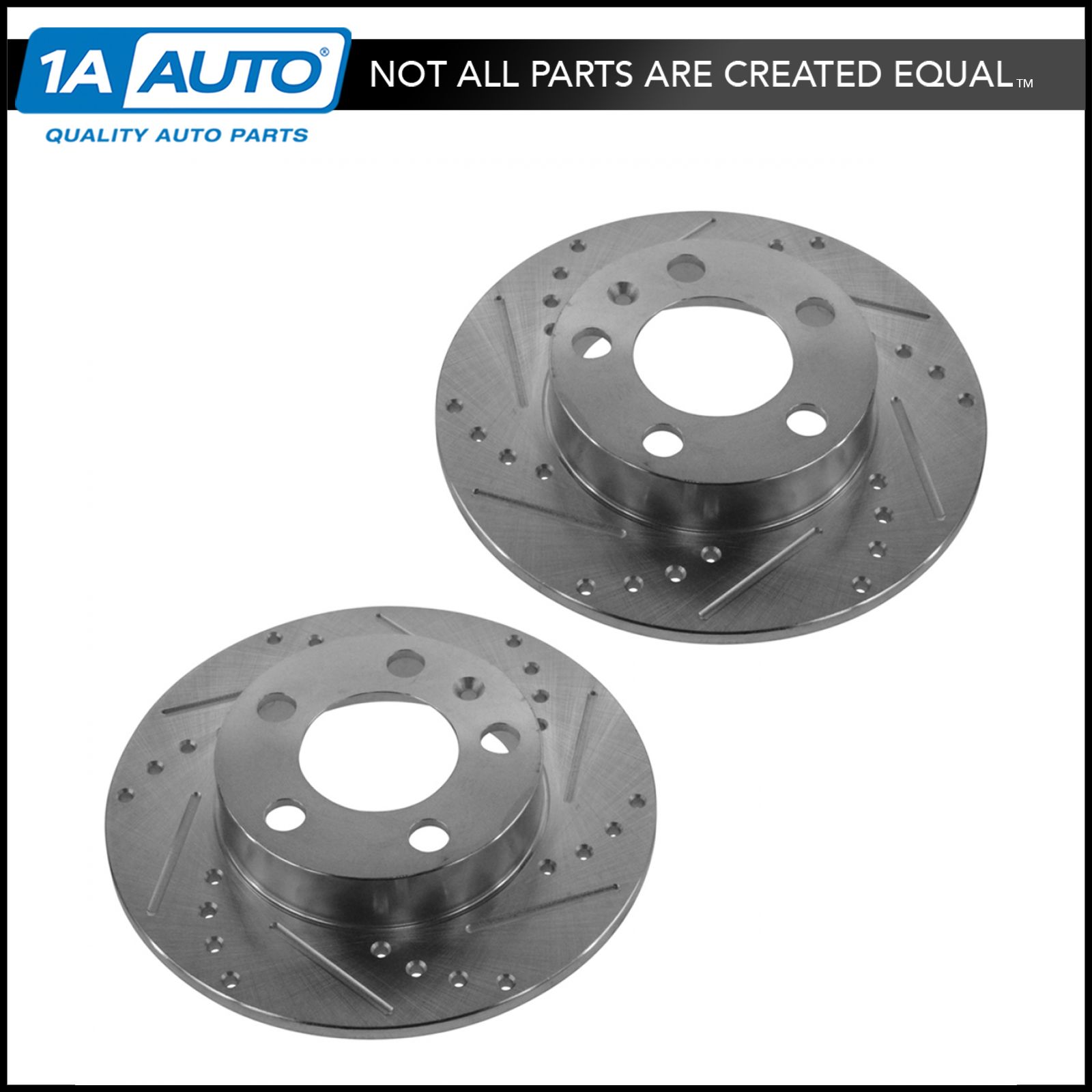 Nakamoto Performance Brake Rotor Drilled /& Slotted Zinc Coated Front Pair Kit