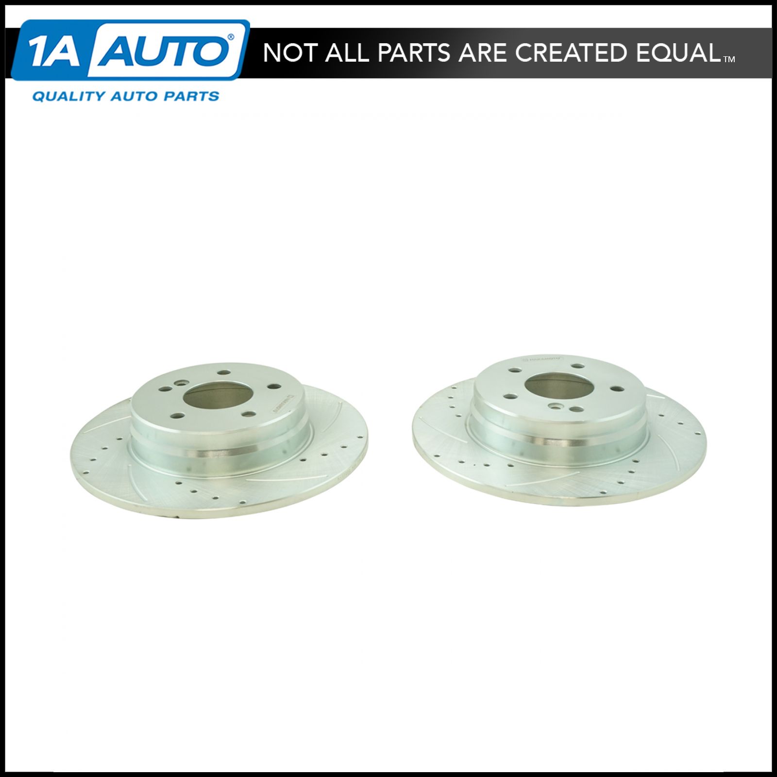 Fits 2003-2005 Saab 9-3 Front Rear Drill Slot Brake Rotors+Ceramic Pads
