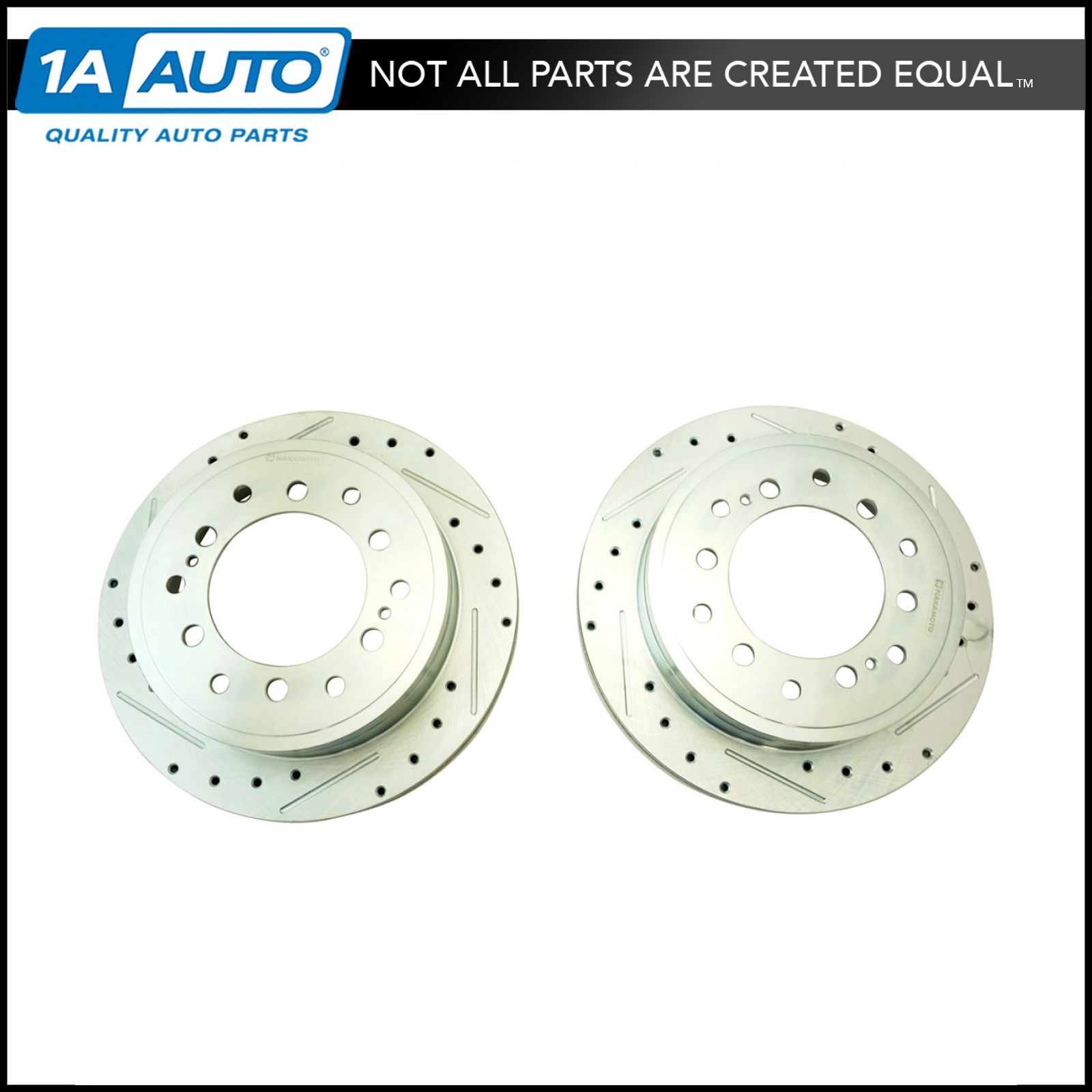 Performance Drilled Slotted Front Coated Brake Rotor Pair for GMC Truck