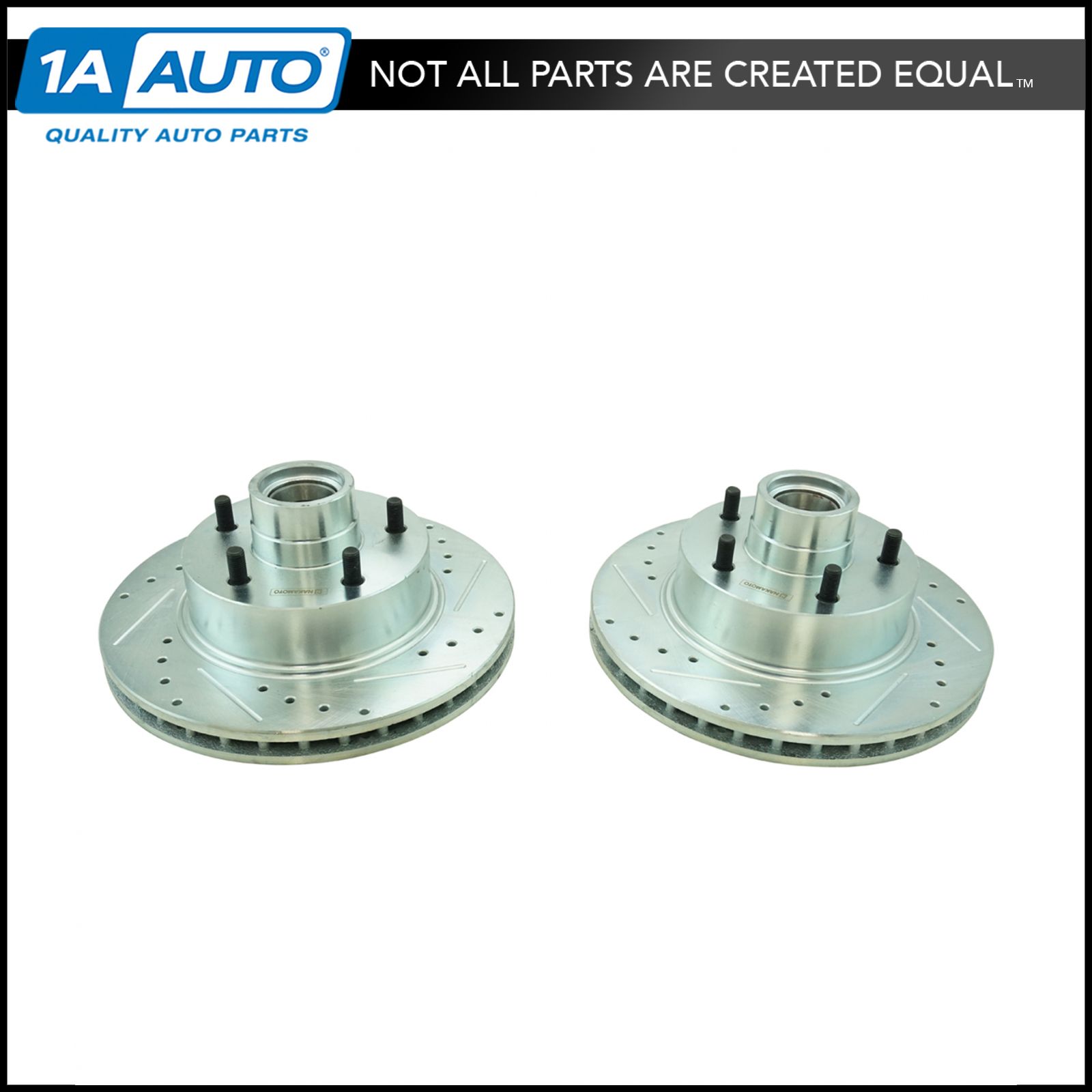 Nakamoto Front Brake Rotor /& Ceramic Pad Kit for Pontiac Chevy Cadillac Buick