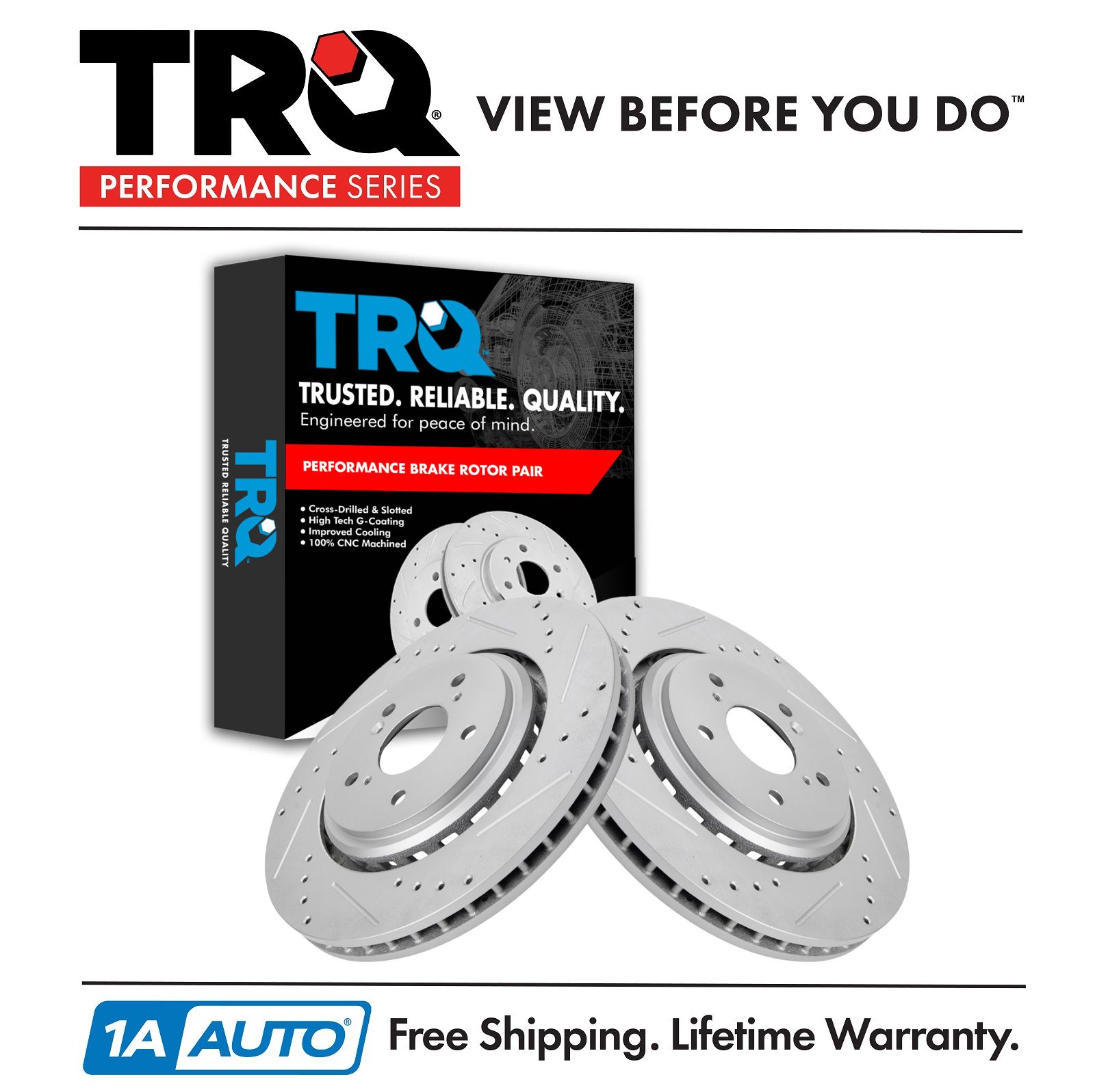 <b>2 Piece Performance Brake Rotor Set</b>