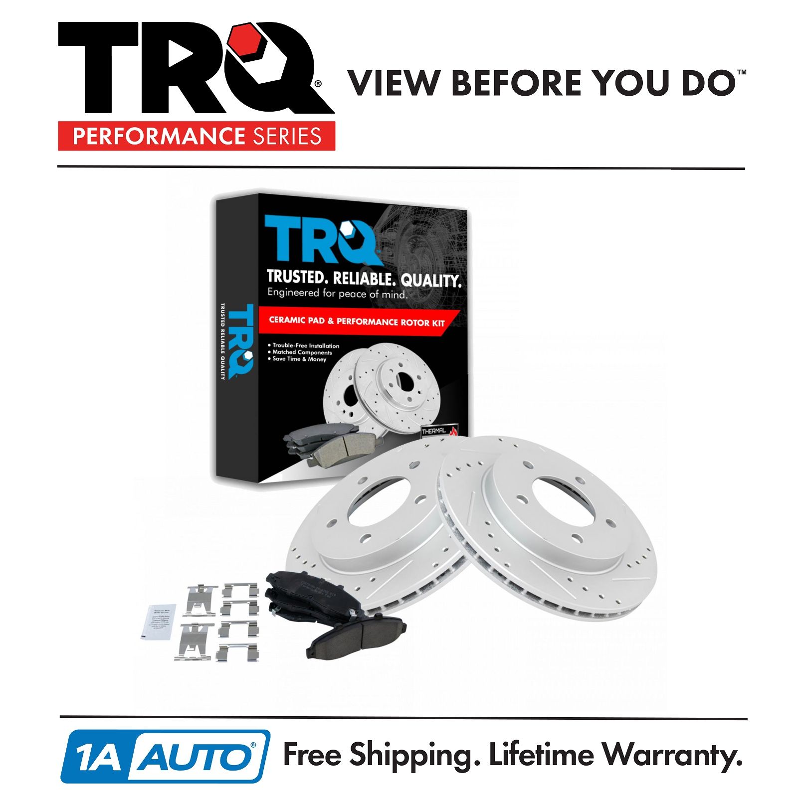 <b>Ceramic Performance Brake Pad & Rotor Kit</b>