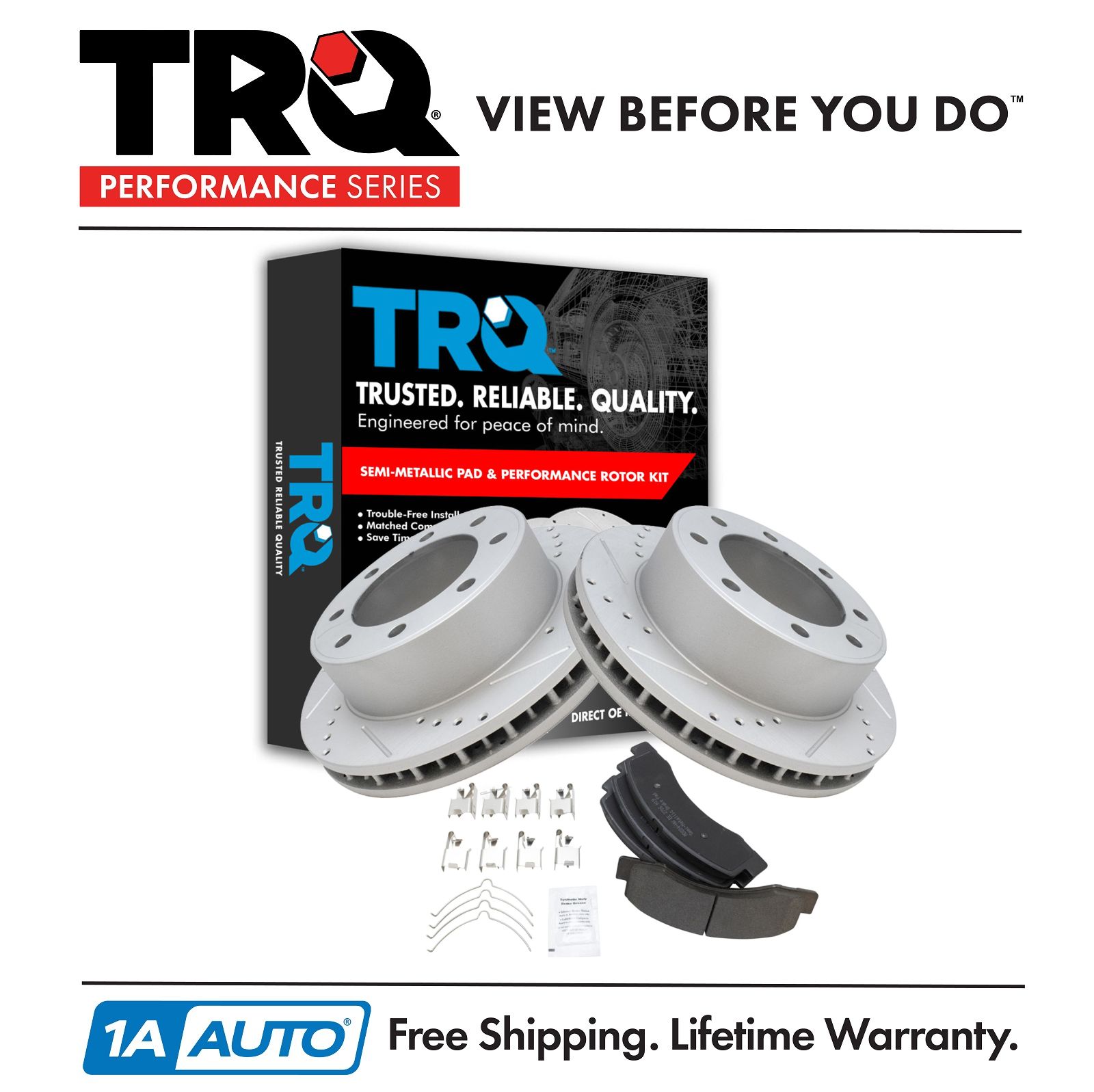 <b>Semi-Metallic Brake Pad & Rotor Kit</b>