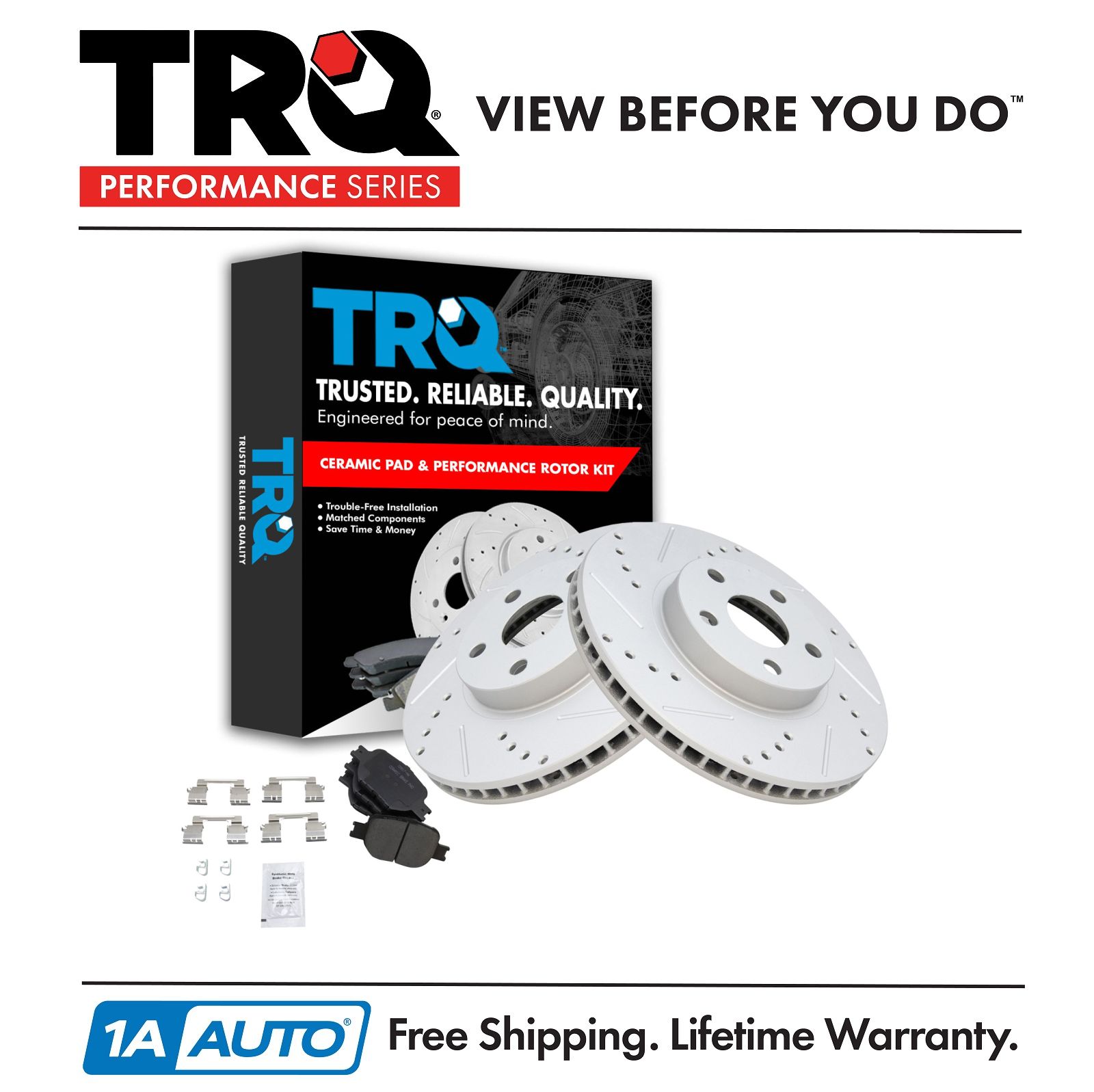 <b>Ceramic Performance Brake Pad & Rotor Kit</b>