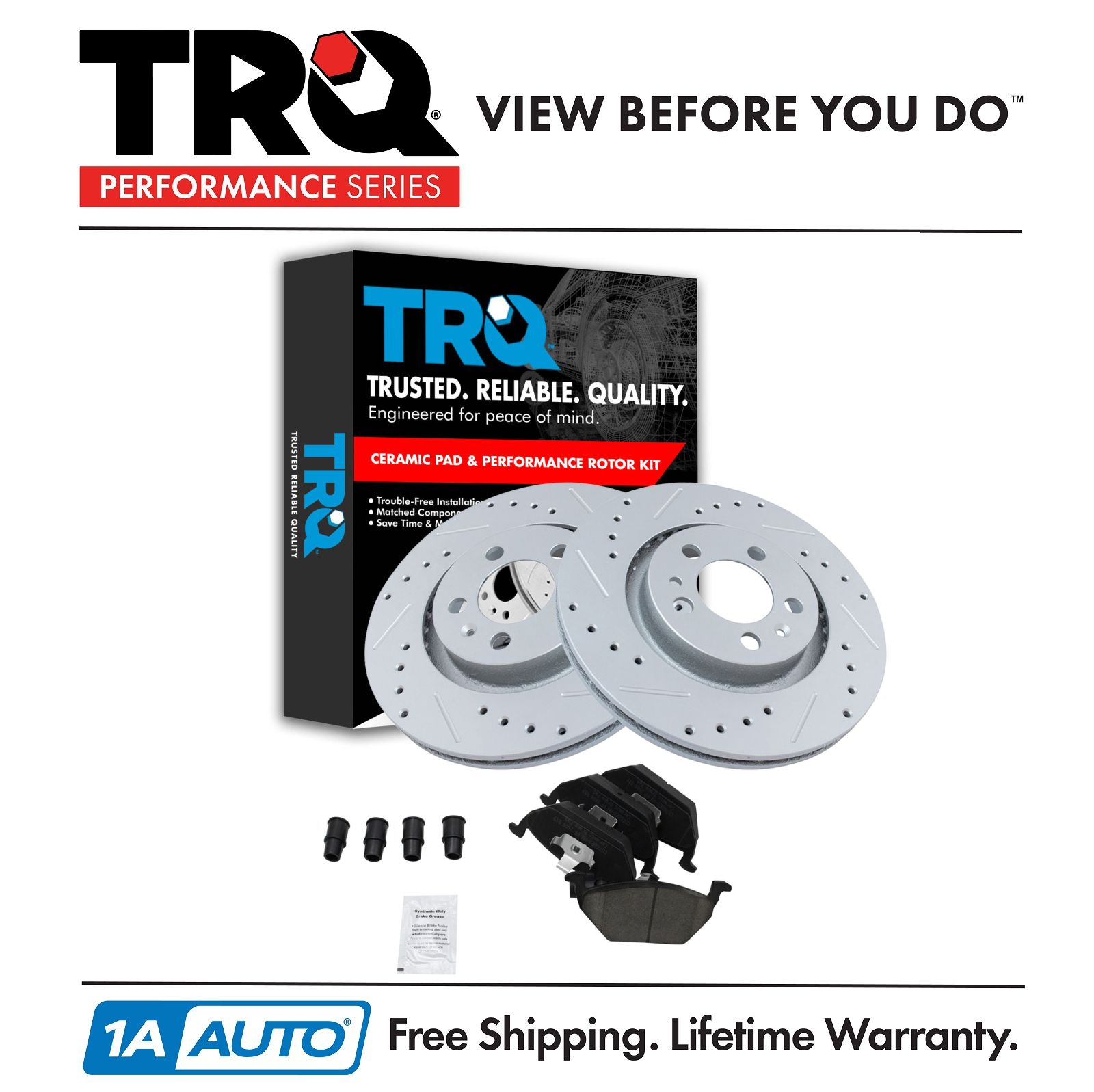 <b>Ceramic Performance Brake Pad & Rotor Kit</b>
