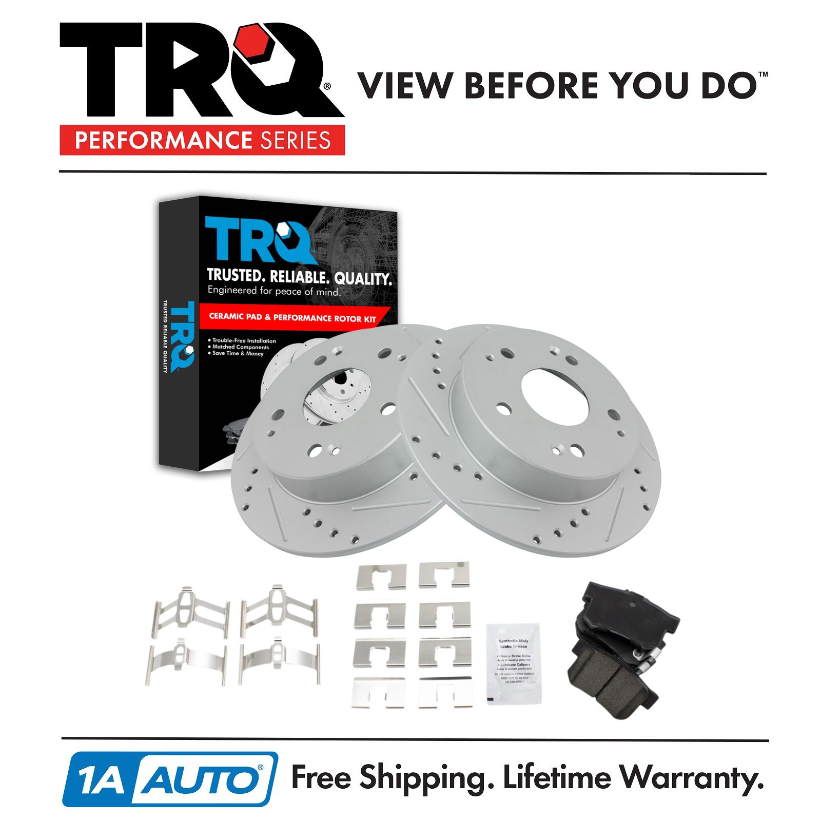 <b>Ceramic Performance Brake Pad & Rotor Kit</b>