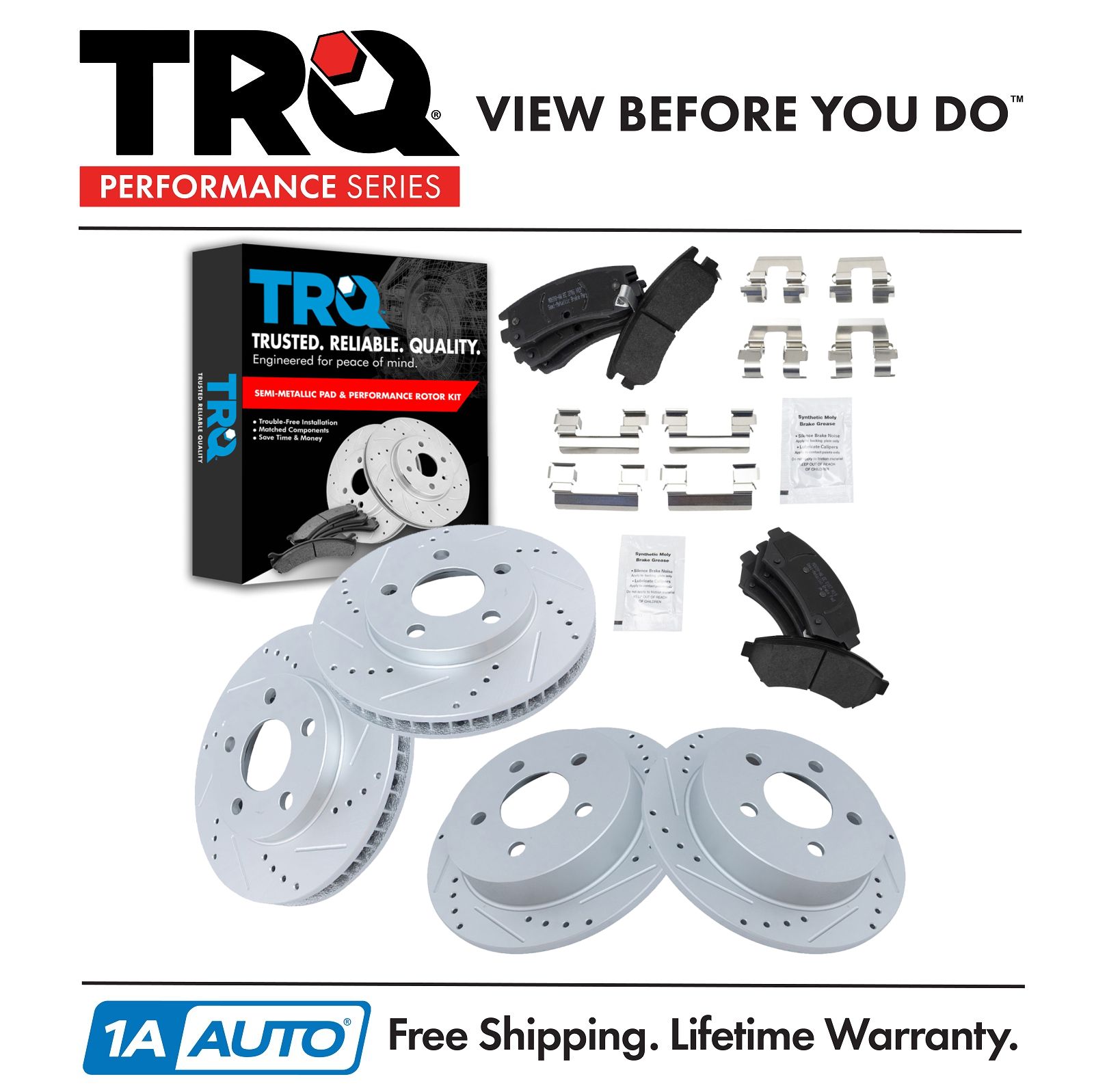 <b>Semi-Metallic Performance Brake Pad & Rotor Kit</b>
