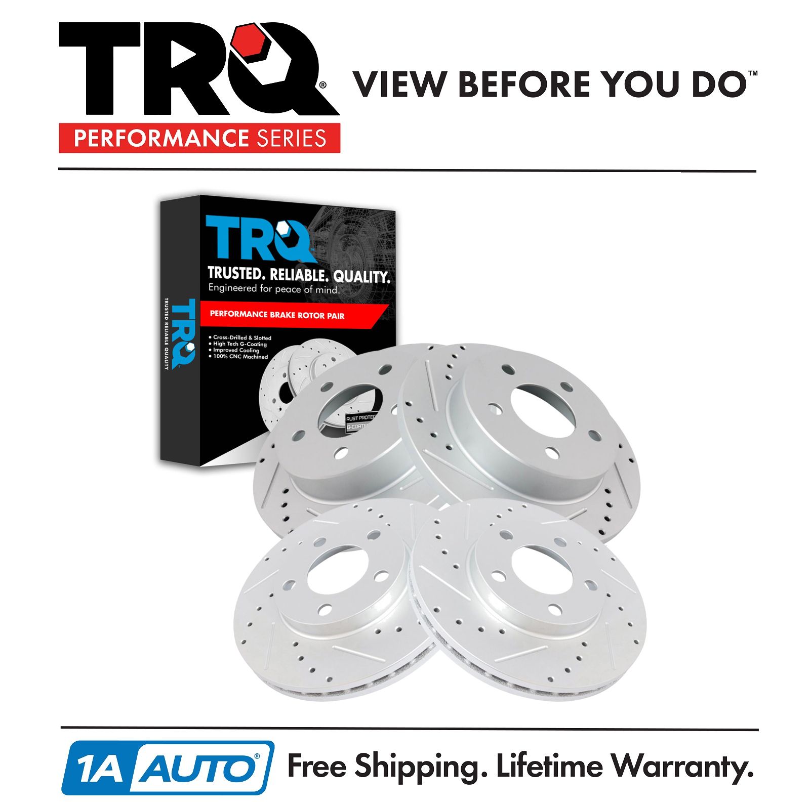 <b>4 Piece Performance Brake Rotor Set</b>