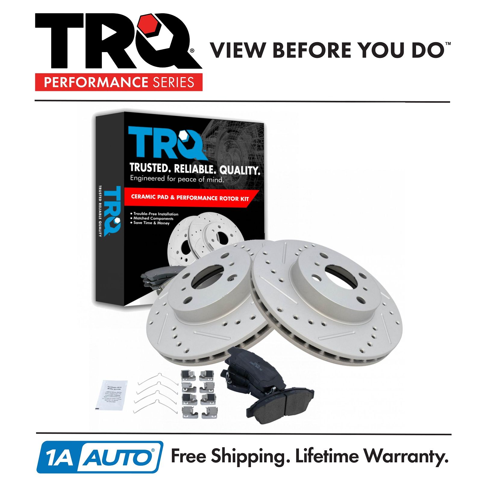 <b>Ceramic Performance Brake Pad & Rotor Kit</b>
