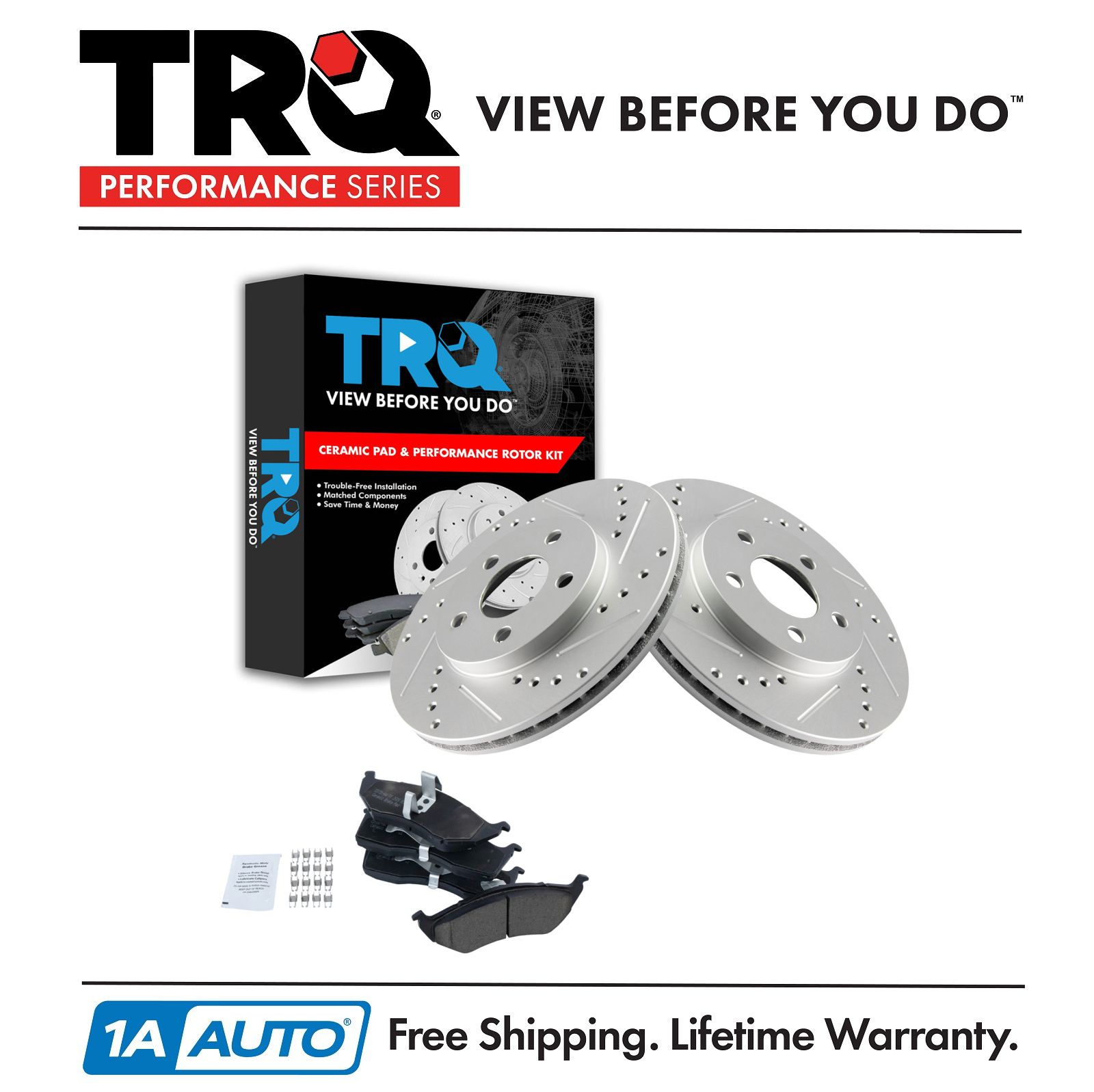 <b>Ceramic Performance Brake Pad & Rotor Kit</b>