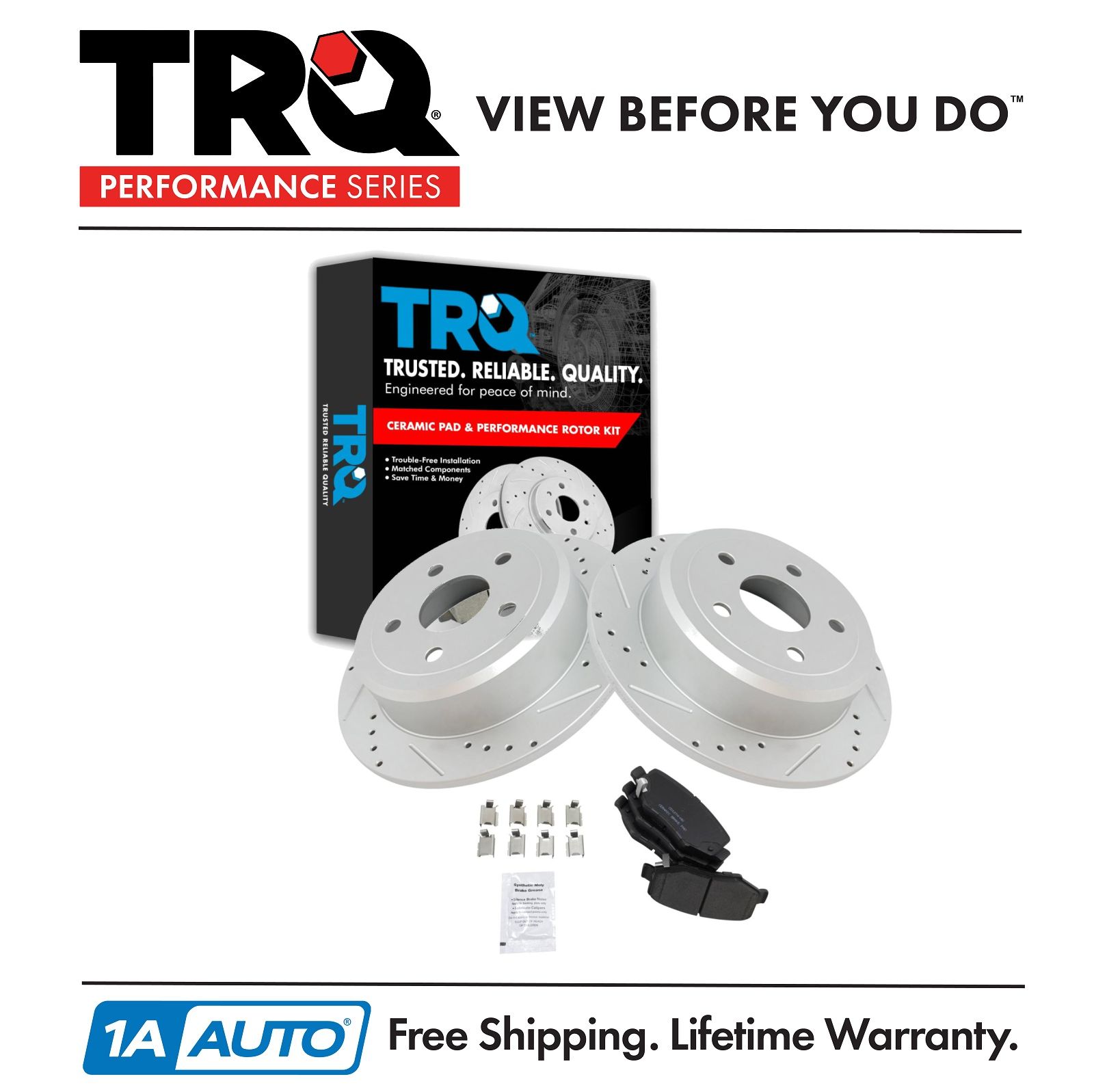 <b>Ceramic Performance Brake Pad & Rotor Kit</b>