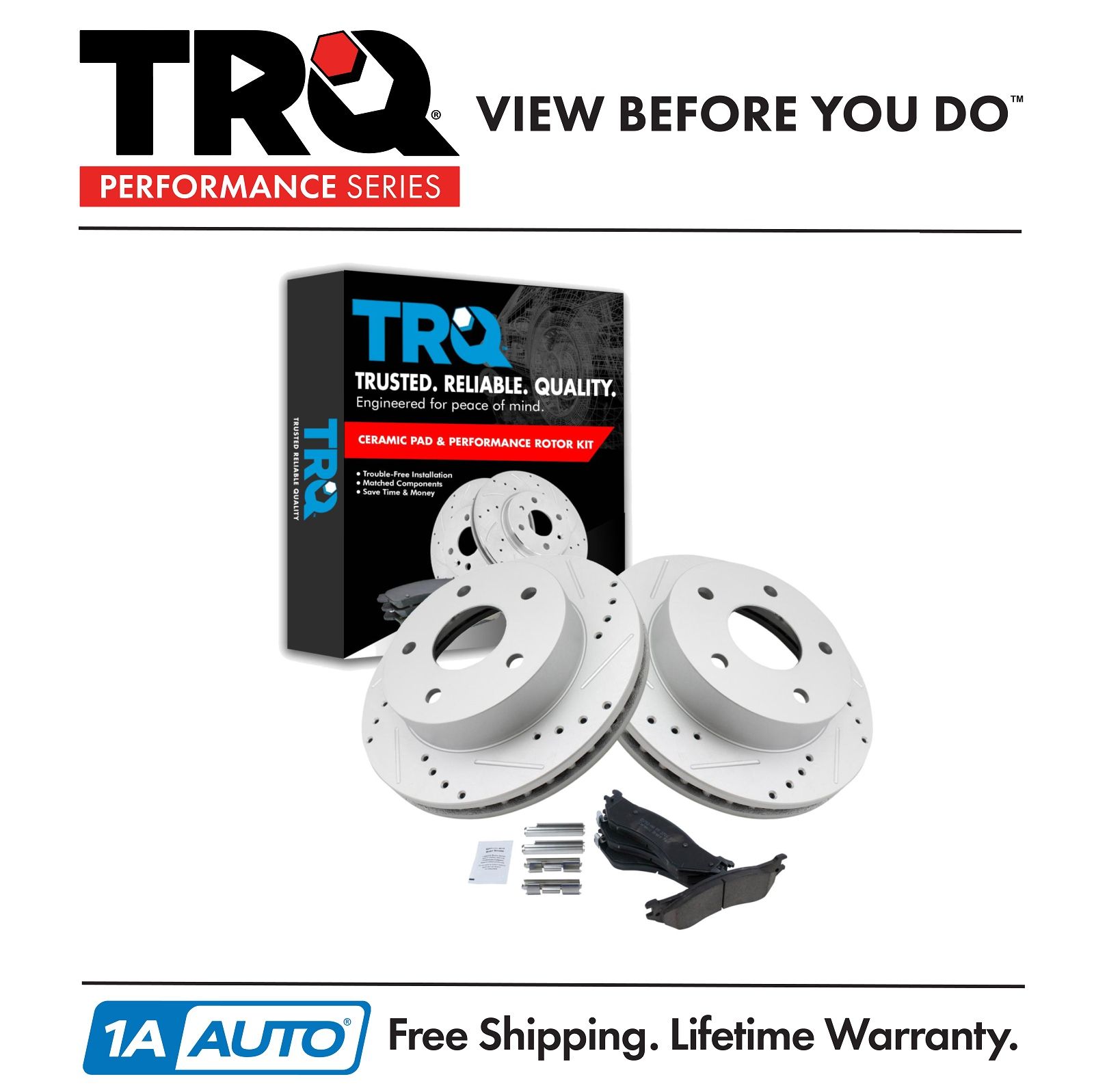 <b>Ceramic Performance Brake Pad & Rotor Kit</b>
