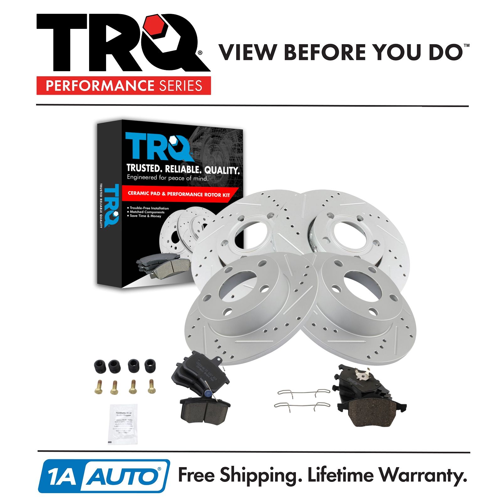 <b>Ceramic Performance Brake Pad & Rotor Kit</b>
