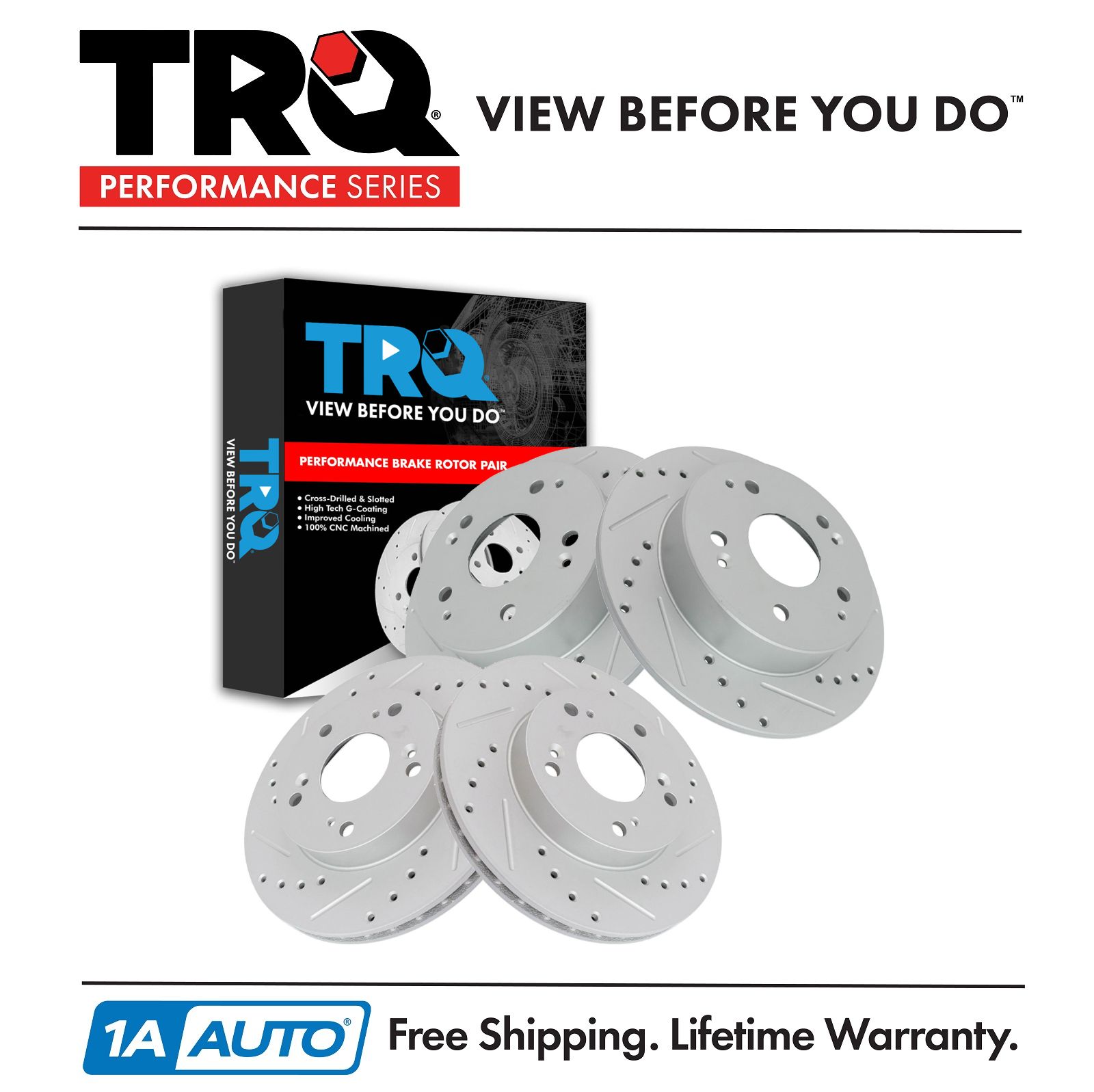 <b>4 Piece Performance Brake Rotor Set</b>