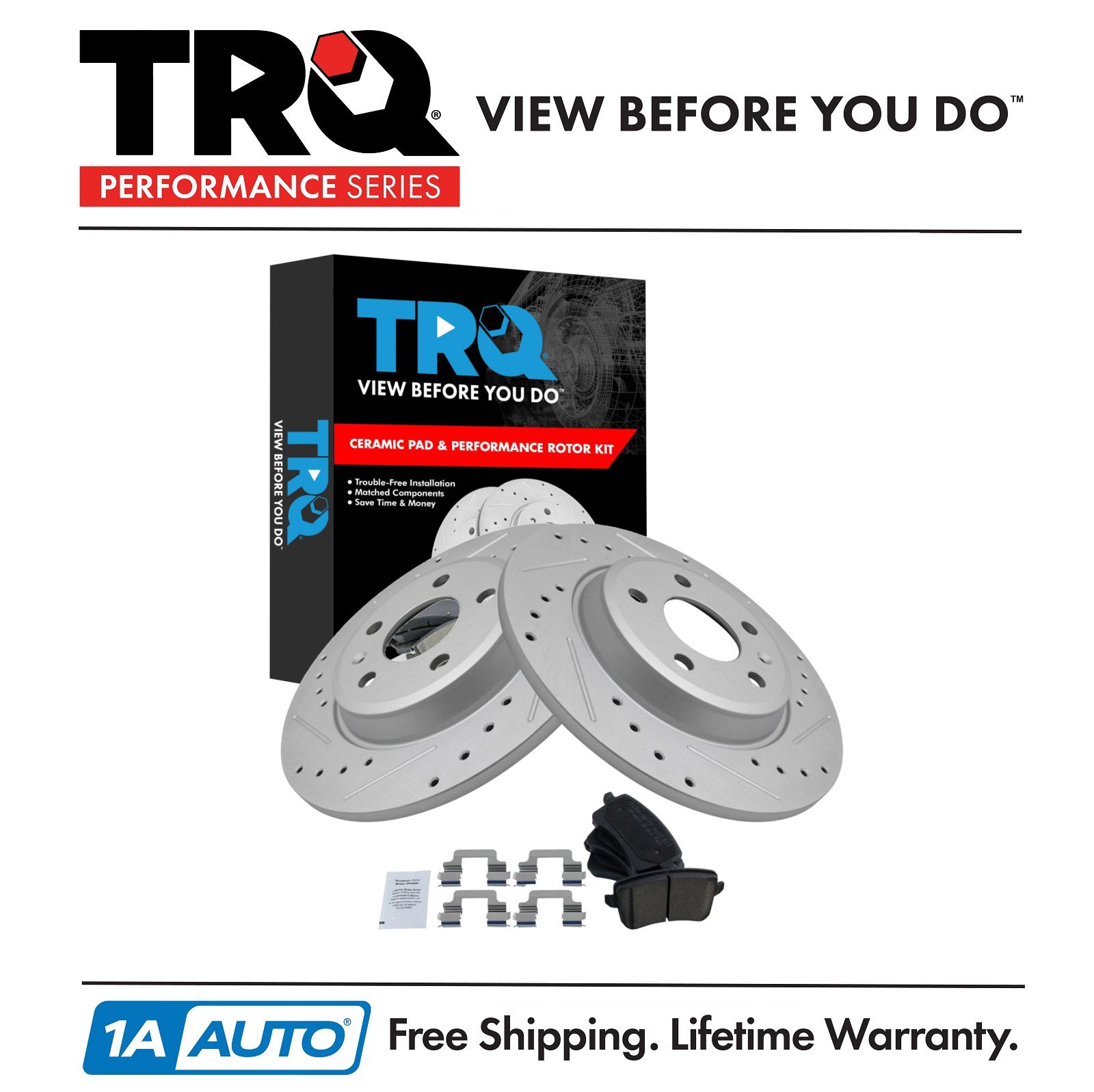 <b>Ceramic Performance Brake Pad & Rotor Kit</b>