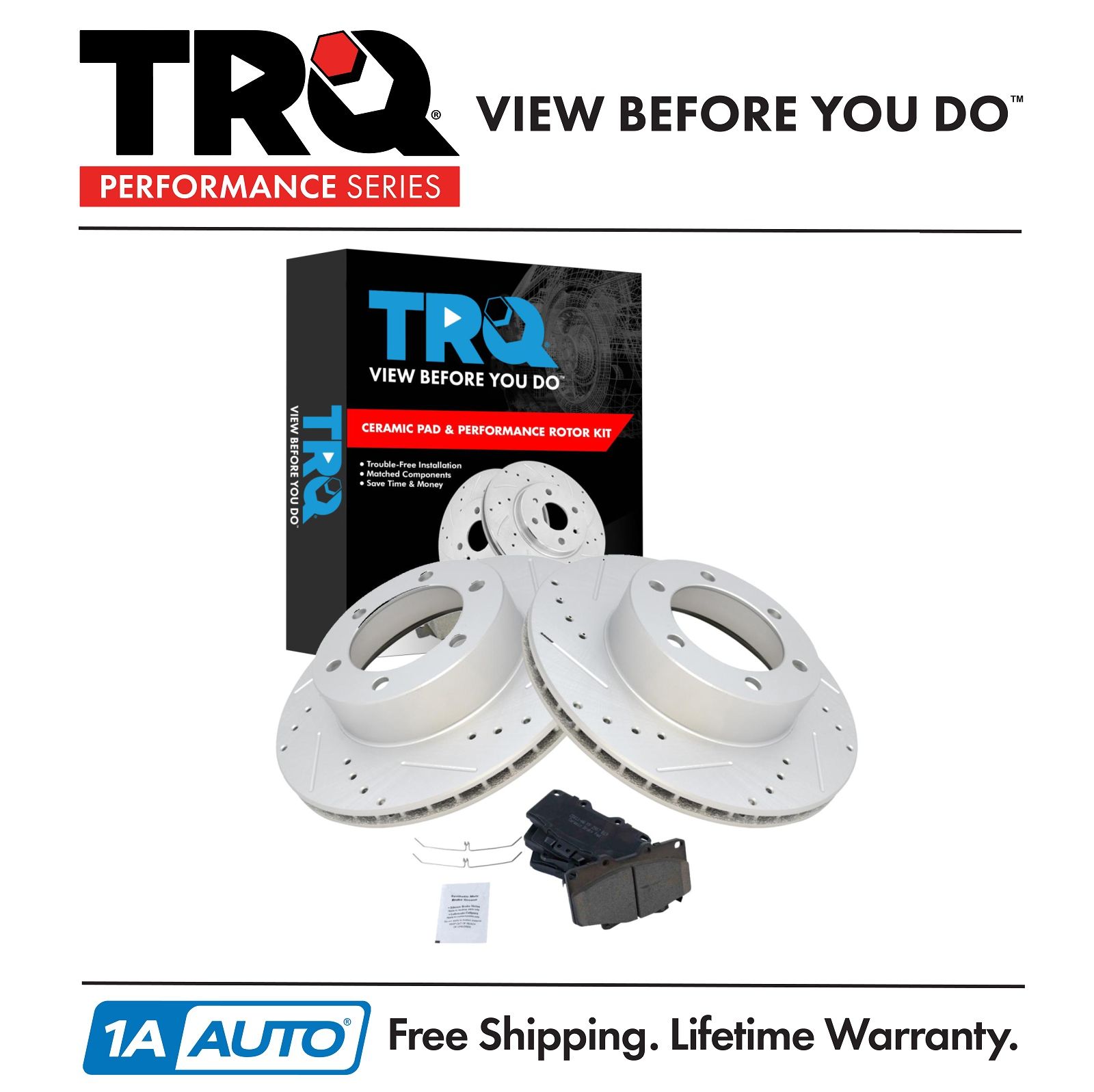 <b>Ceramic Performance Brake Pad & Rotor Kit</b>