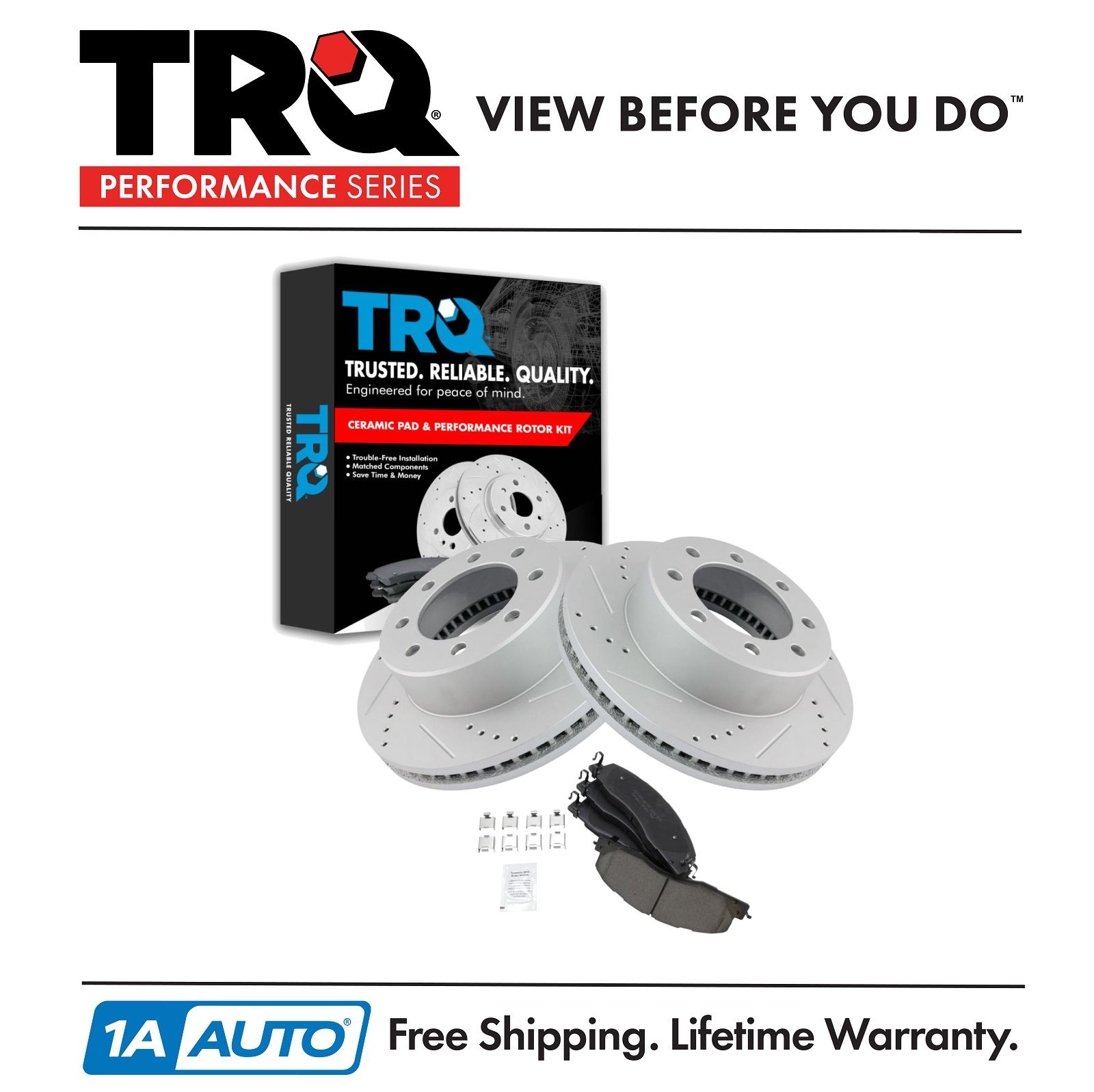 <b>Ceramic Performance Brake Pad & Rotor Kit</b>