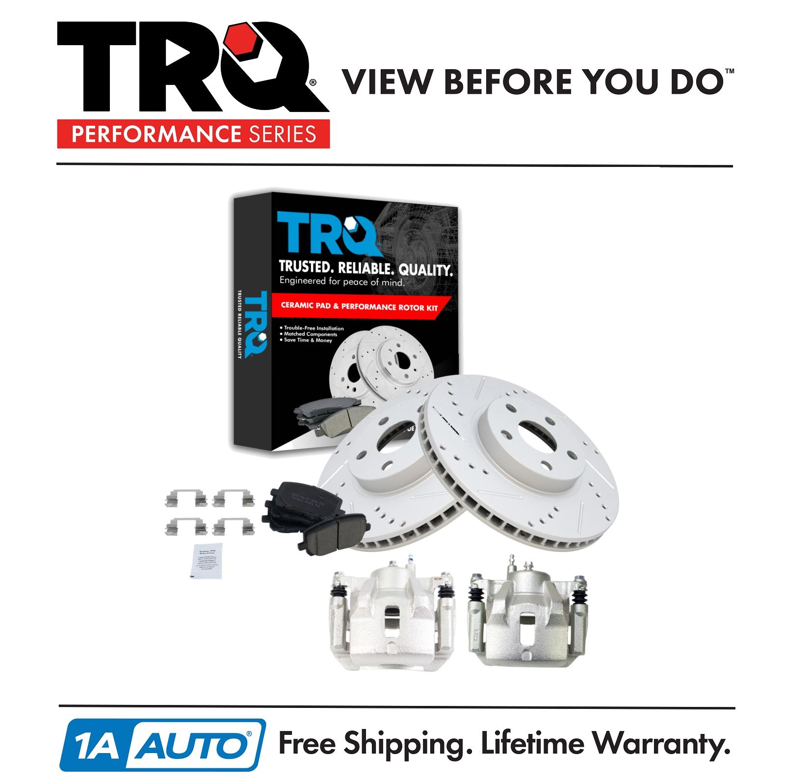 <b>Ceramic Performance Brake Pad & Rotor Kit</b>