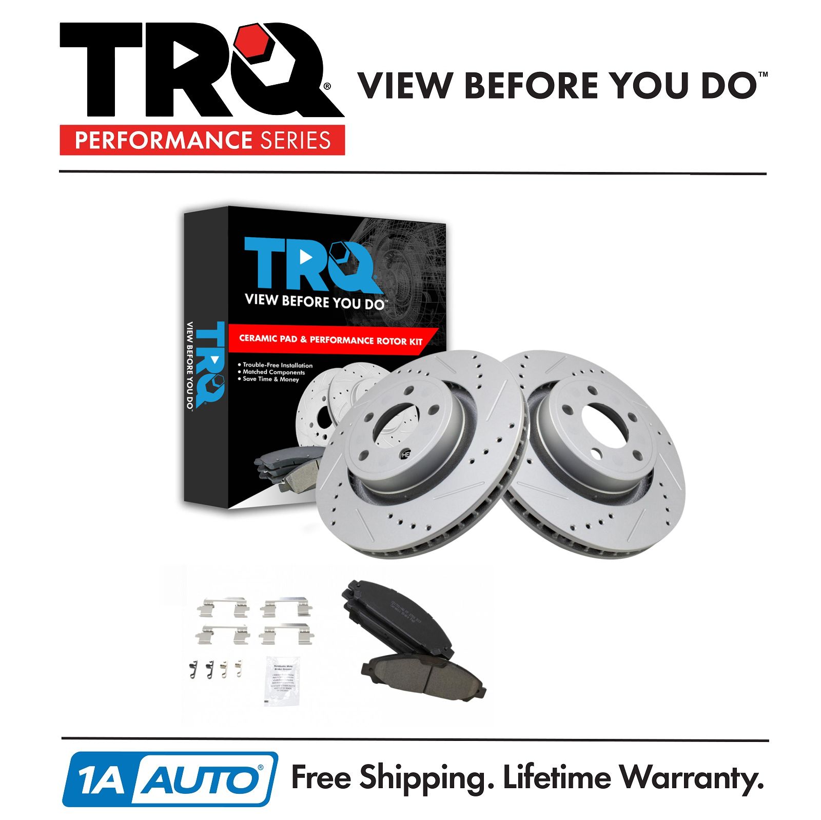 <b>Ceramic Performance Brake Pad & Rotor Kit</b>