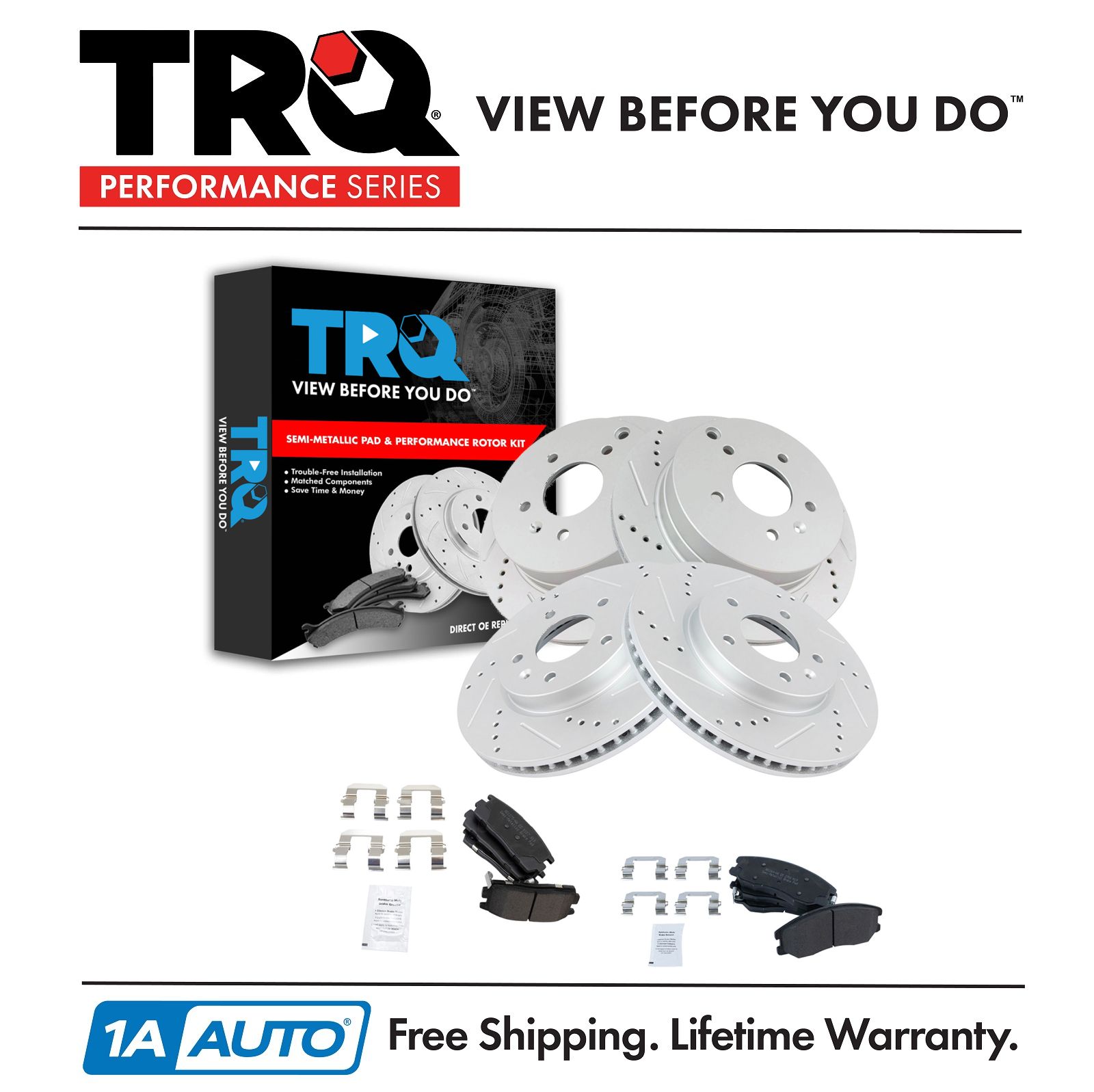 <b>Semi-Metallic Performance Brake Pad & Rotor Kit</b>