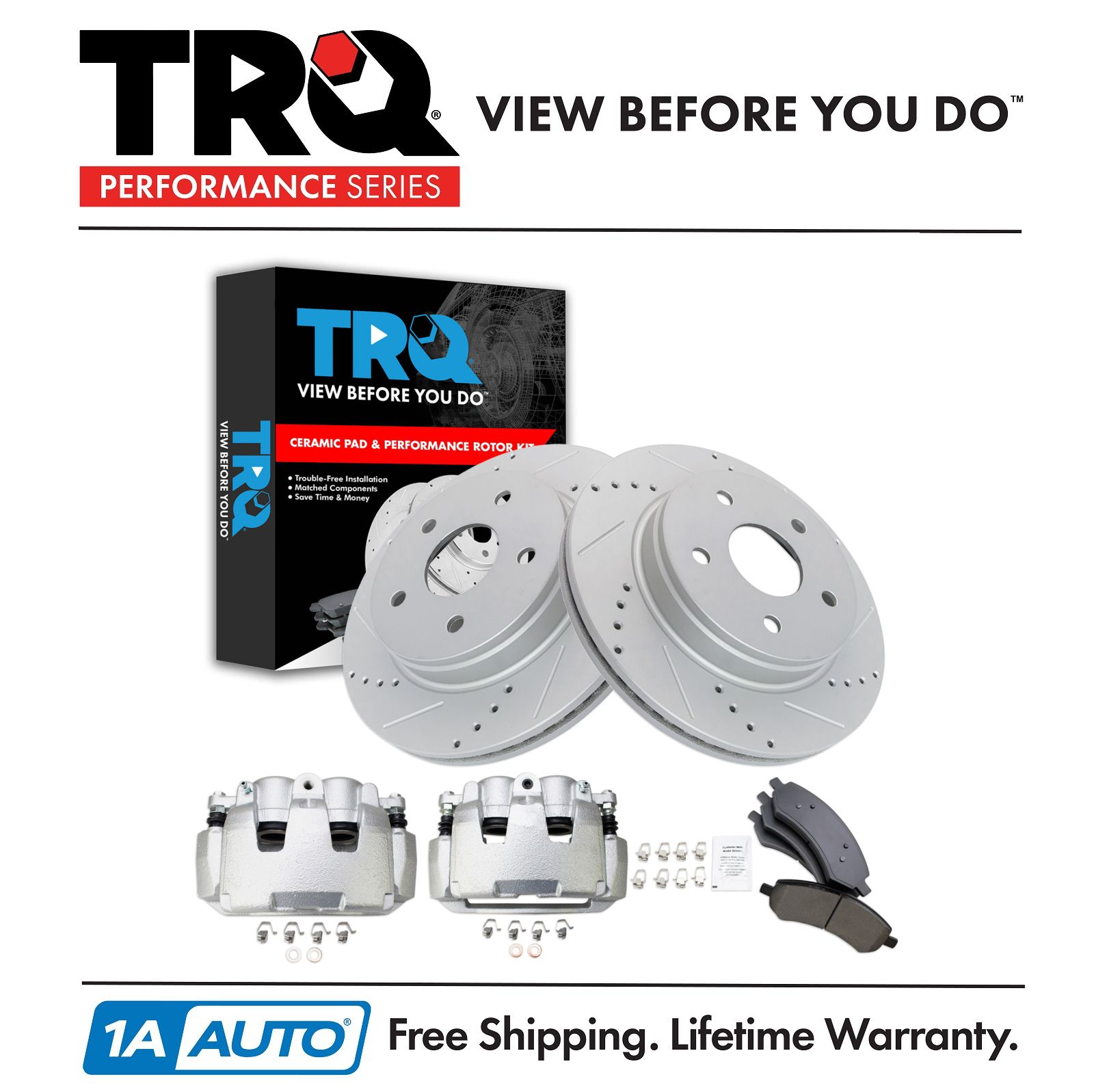 <b>Ceramic Performance Brake Pad & Rotor Kit</b>