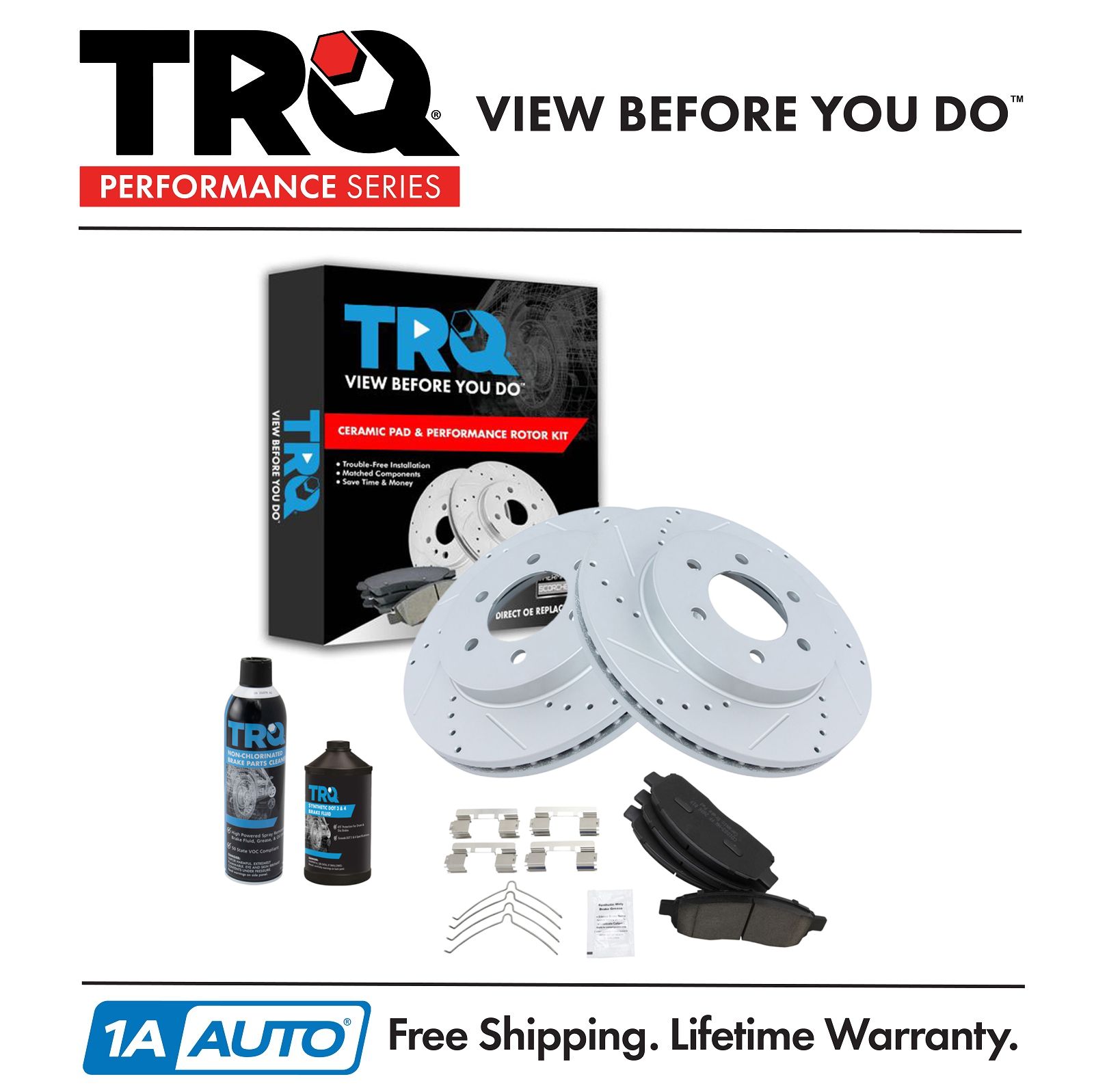 <b>Dot 3 & 4 Ceramic Performance Brake Pad & Rotor Kit</b>