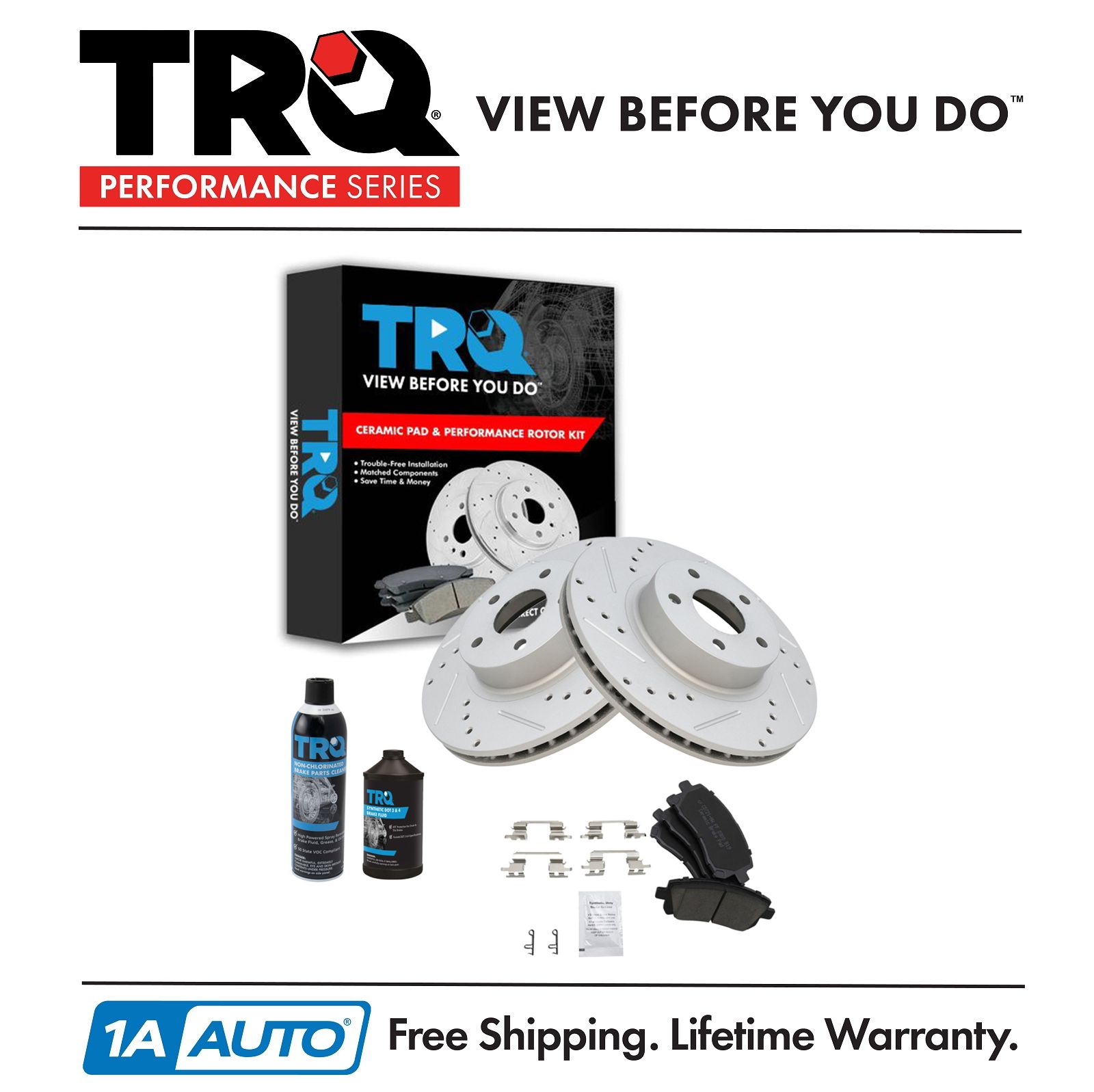 <b>Dot 3 & 4 Ceramic Performance Brake Pad & Rotor Kit</b>