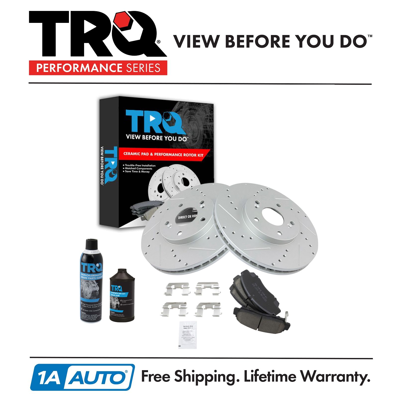 <b>Dot 3 & 4 Ceramic Performance Brake Pad & Rotor Kit</b>