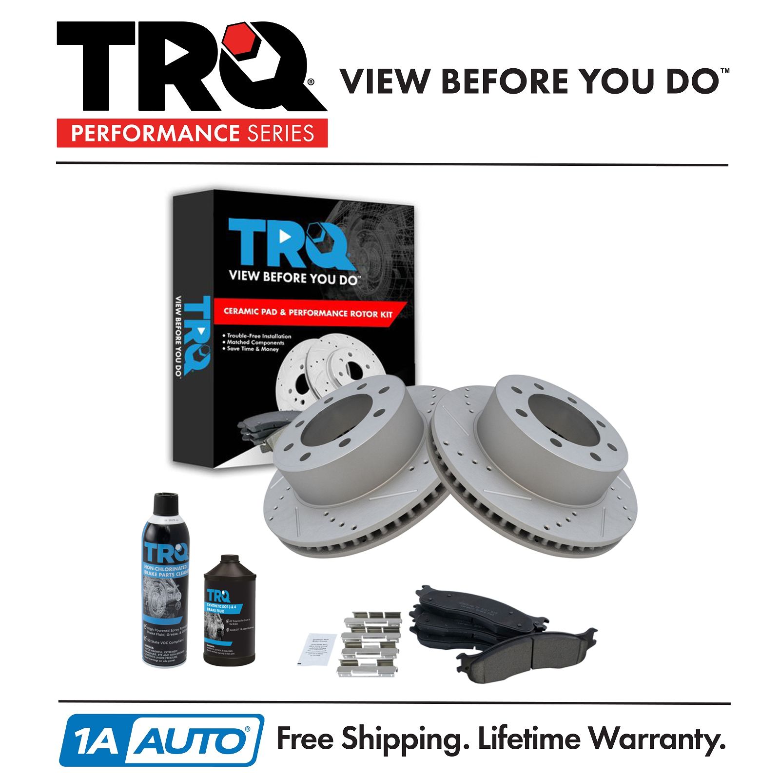 <b>Dot 3 & 4 Ceramic Performance Brake Pad & Rotor Kit</b>