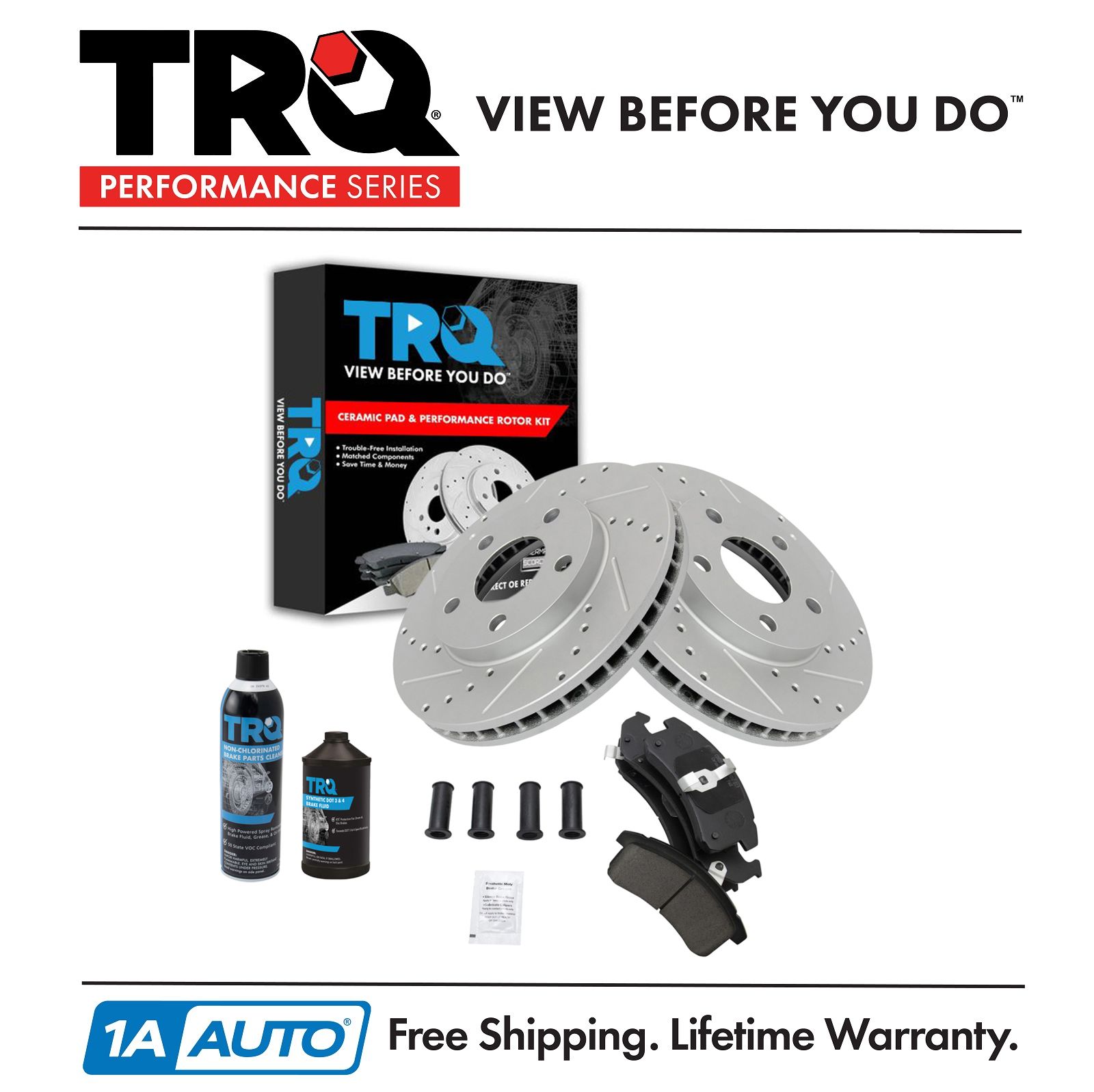 <b>Dot 3 & 4 Ceramic Performance Brake Pad & Rotor Kit</b>