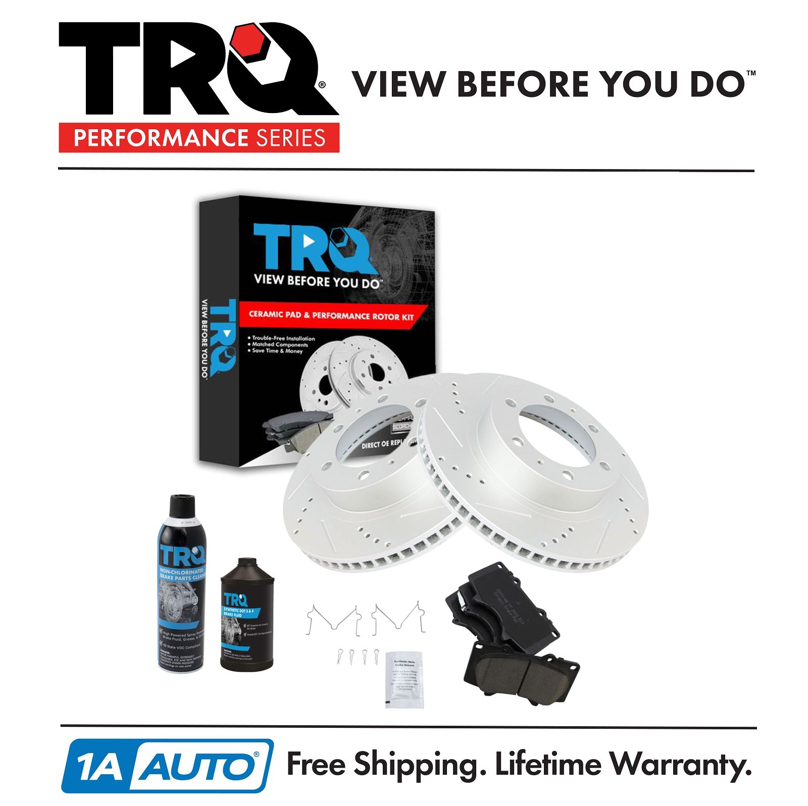 <b>Dot 3 & 4 Ceramic Performance Brake Pad & Rotor Kit</b>