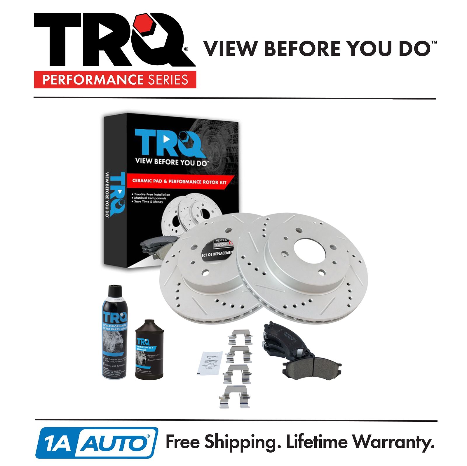 <b>Dot 3 & 4 Ceramic Performance Brake Pad & Rotor Kit</b>