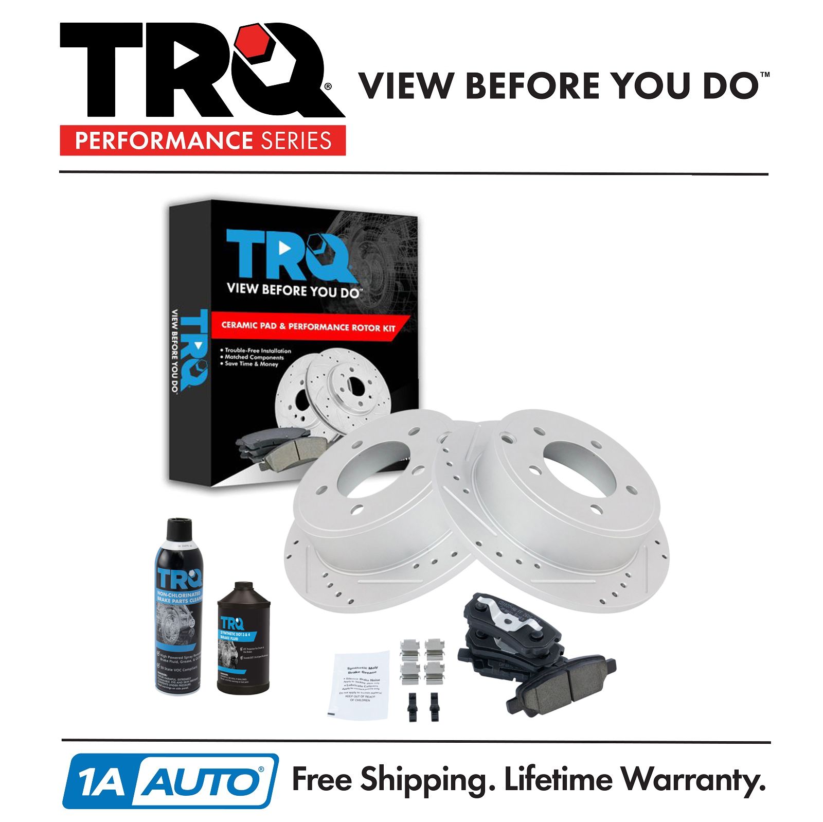 <b>Dot 3 & 4 Ceramic Performance Brake Pad & Rotor Kit</b>