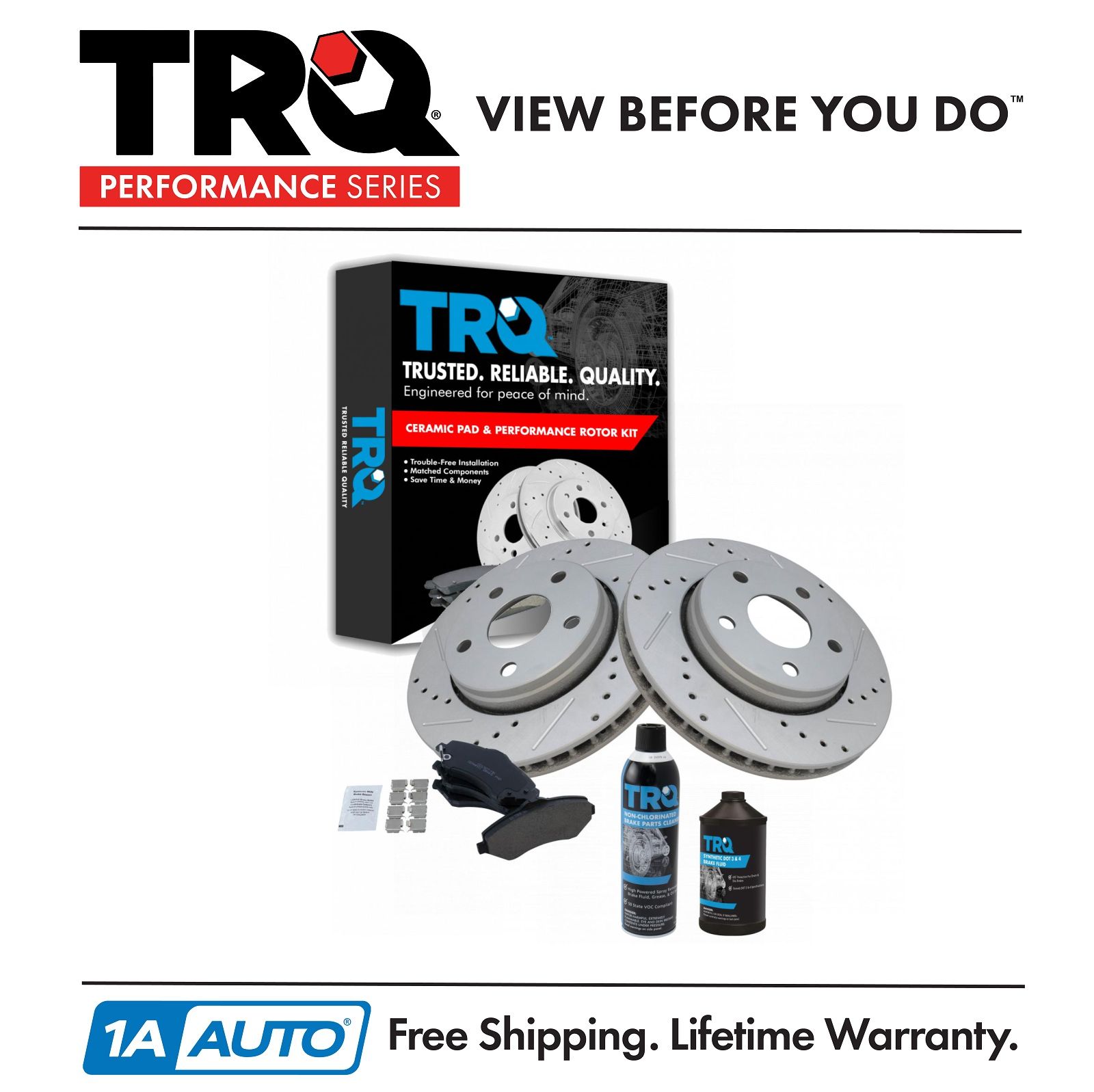 <b>Dot 3 & 4 Ceramic Performance Brake Pad & Rotor Kit</b>