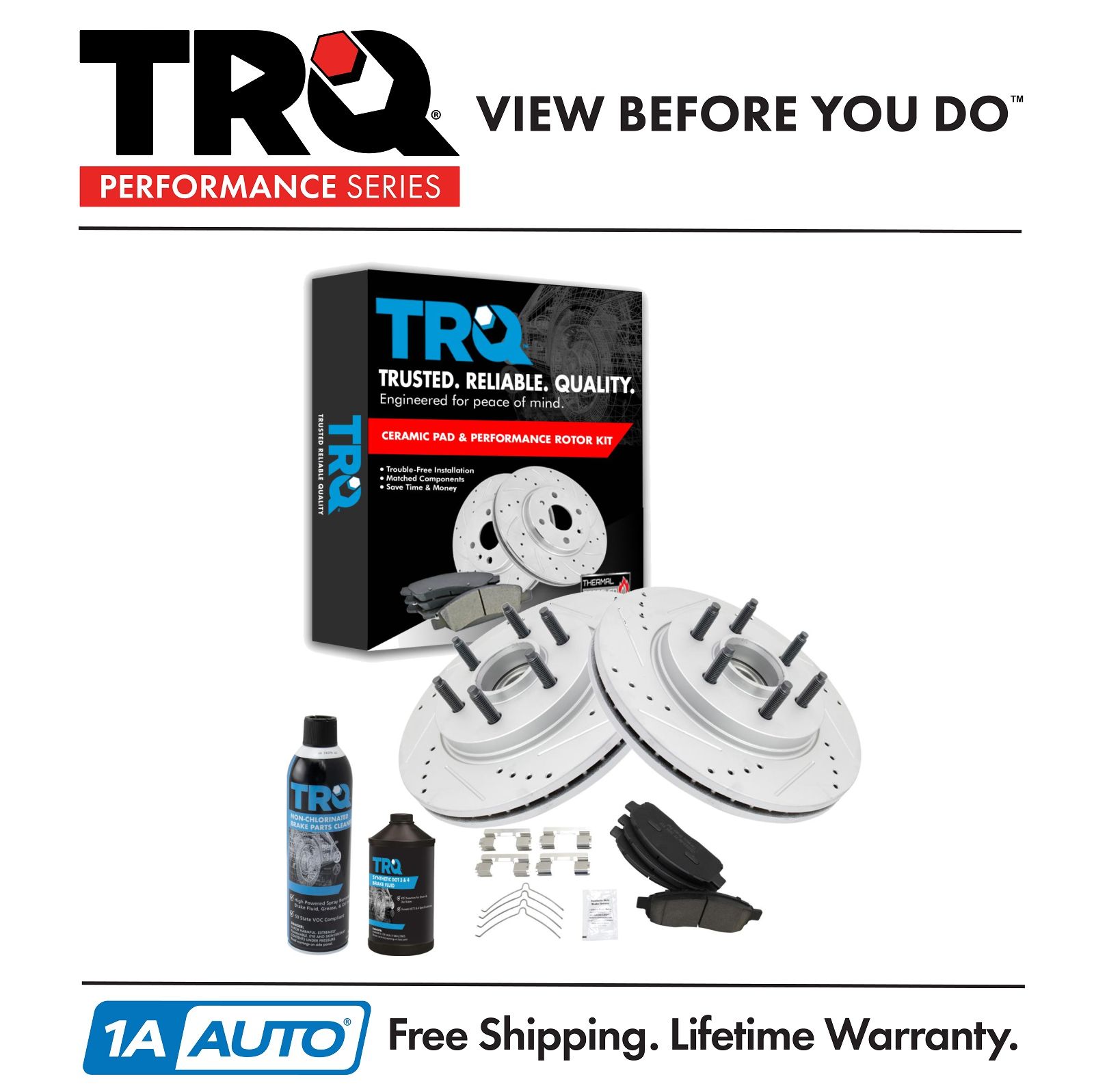 <b>Dot 3 & 4 Ceramic Performance Brake Pad & Rotor Kit</b>